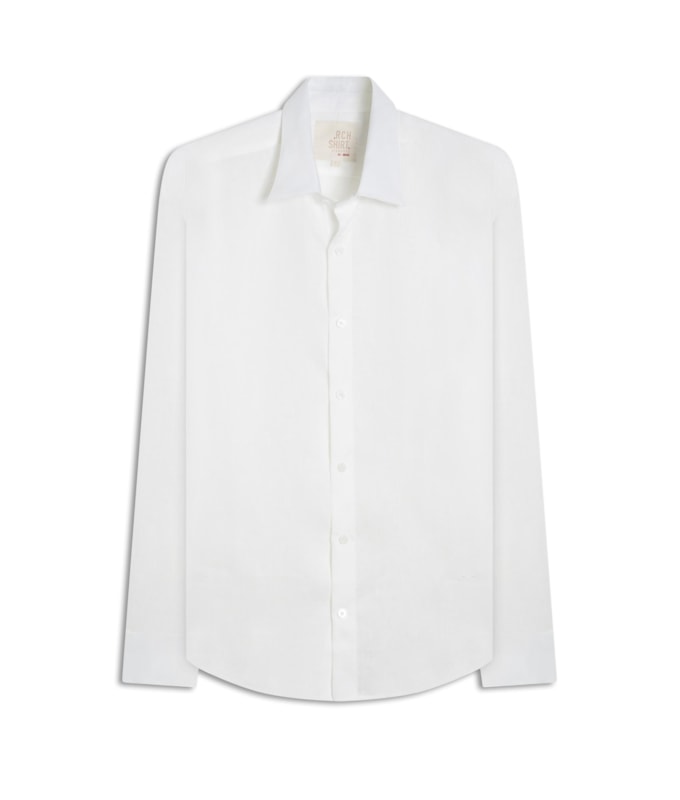 Camisa  Puro Linho  Uni Ml Branco