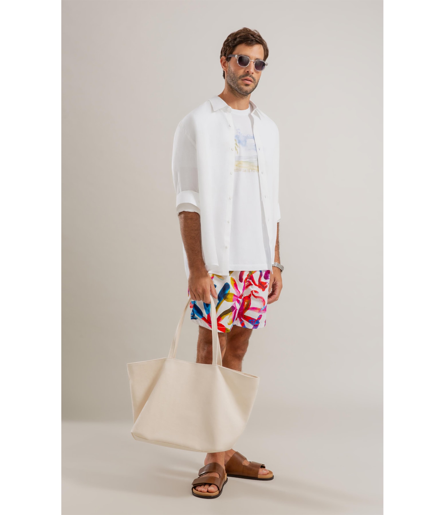 Camisa  Puro Linho  Uni Ml Branco Ii