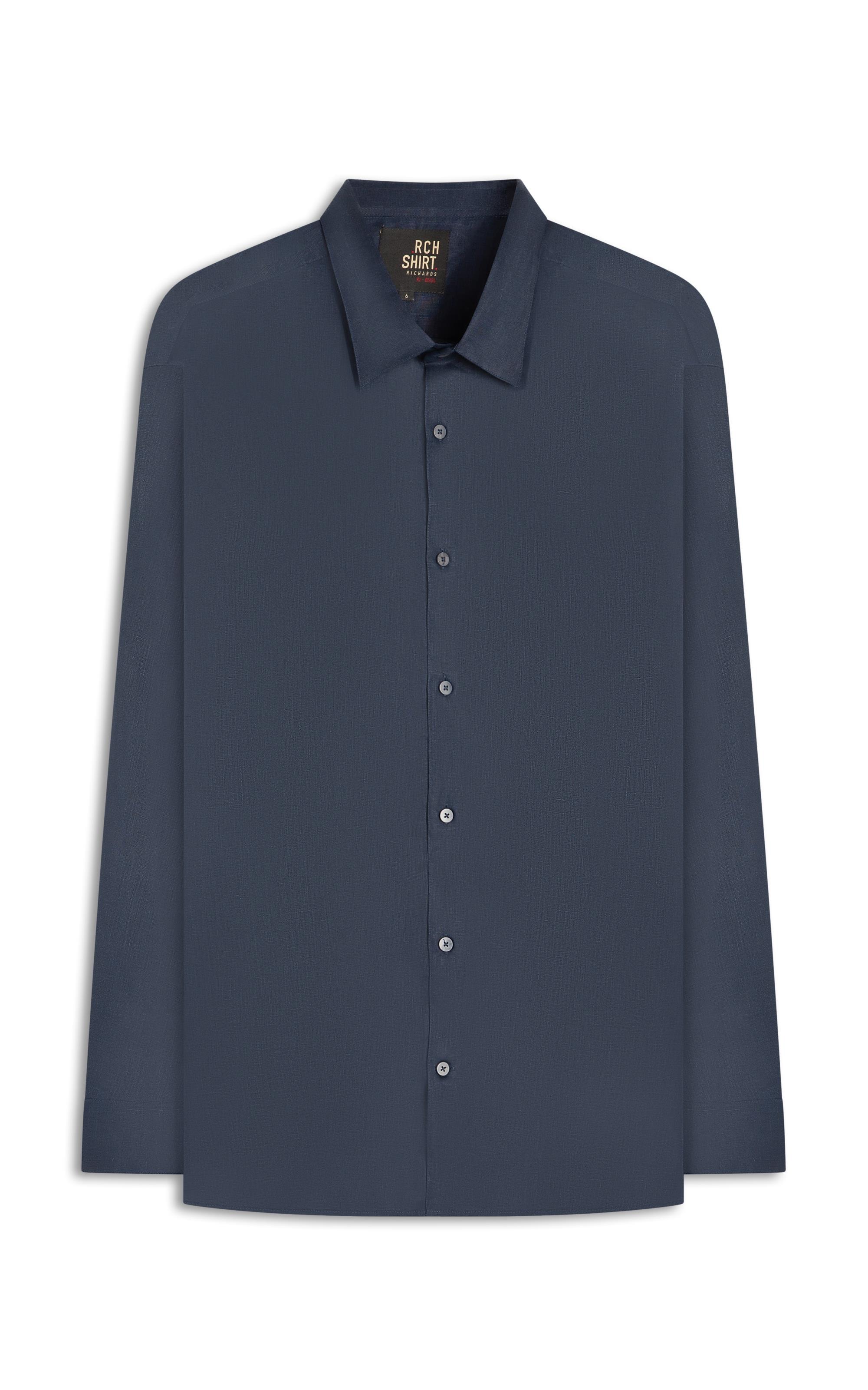 Camisa Puro Linho  Uni Ml  Dark Navy