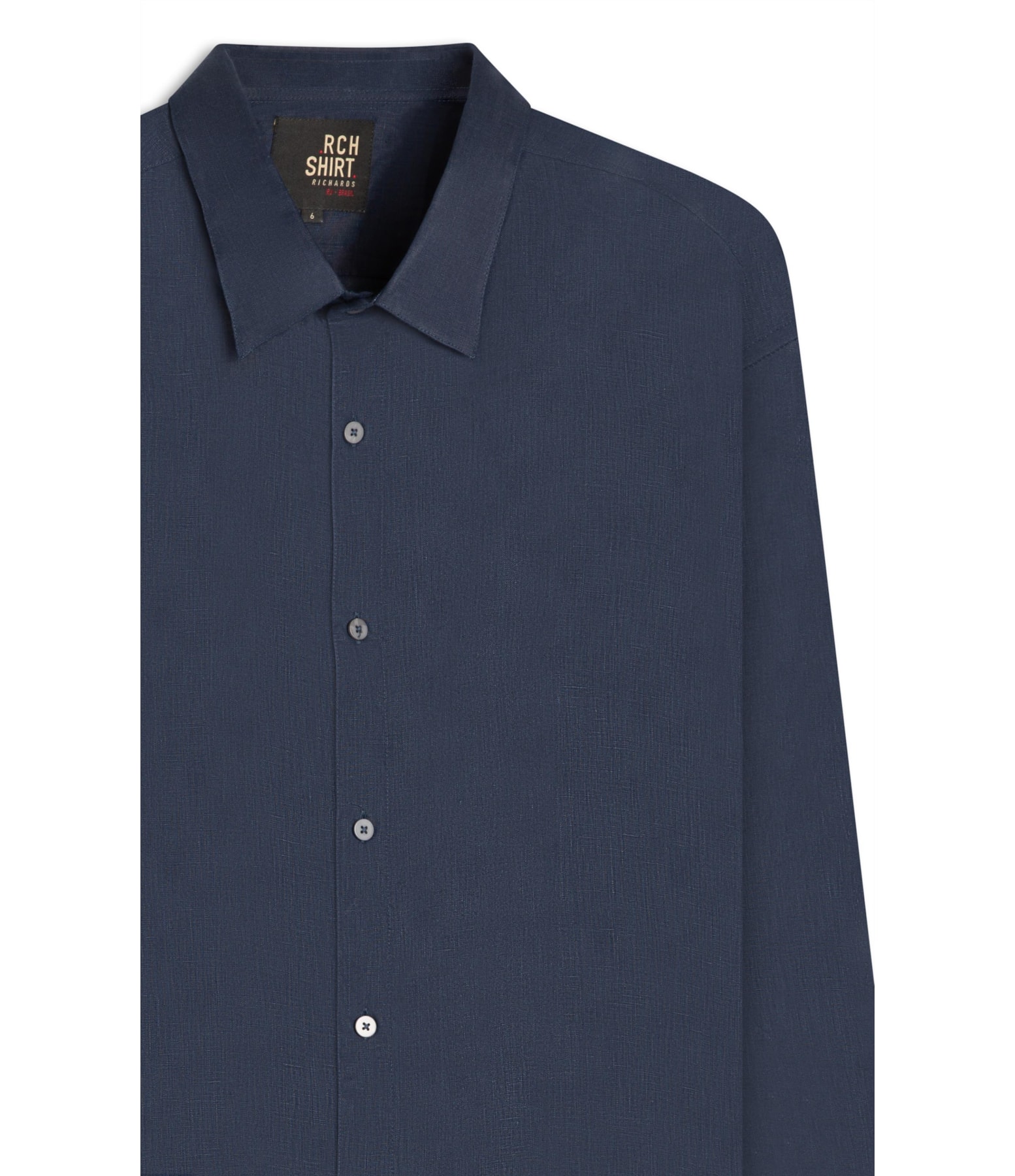 Camisa Puro Linho  Uni Ml  Dark Navy
