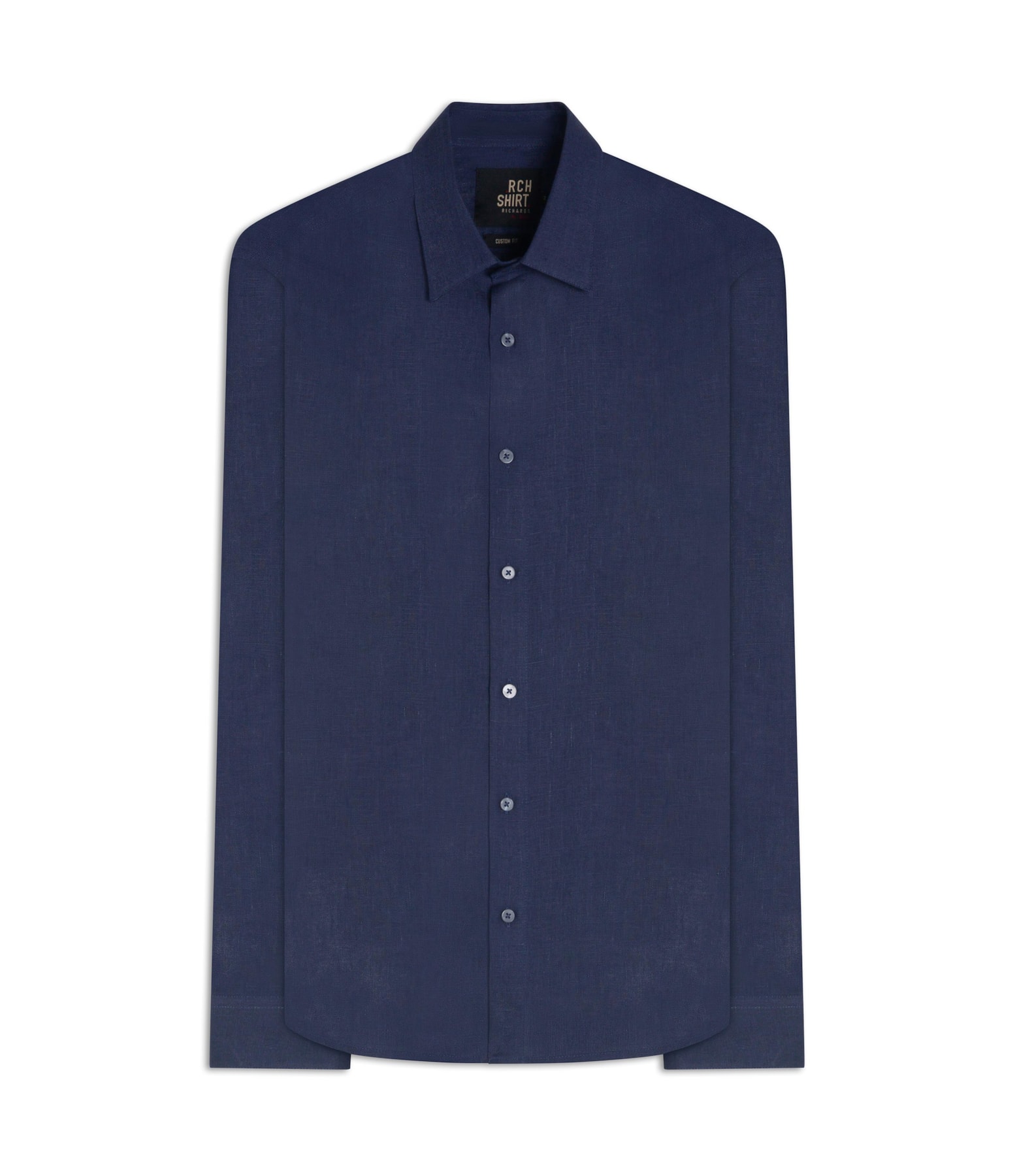 Camisa Puro Linho Uni Ml Dark Navy