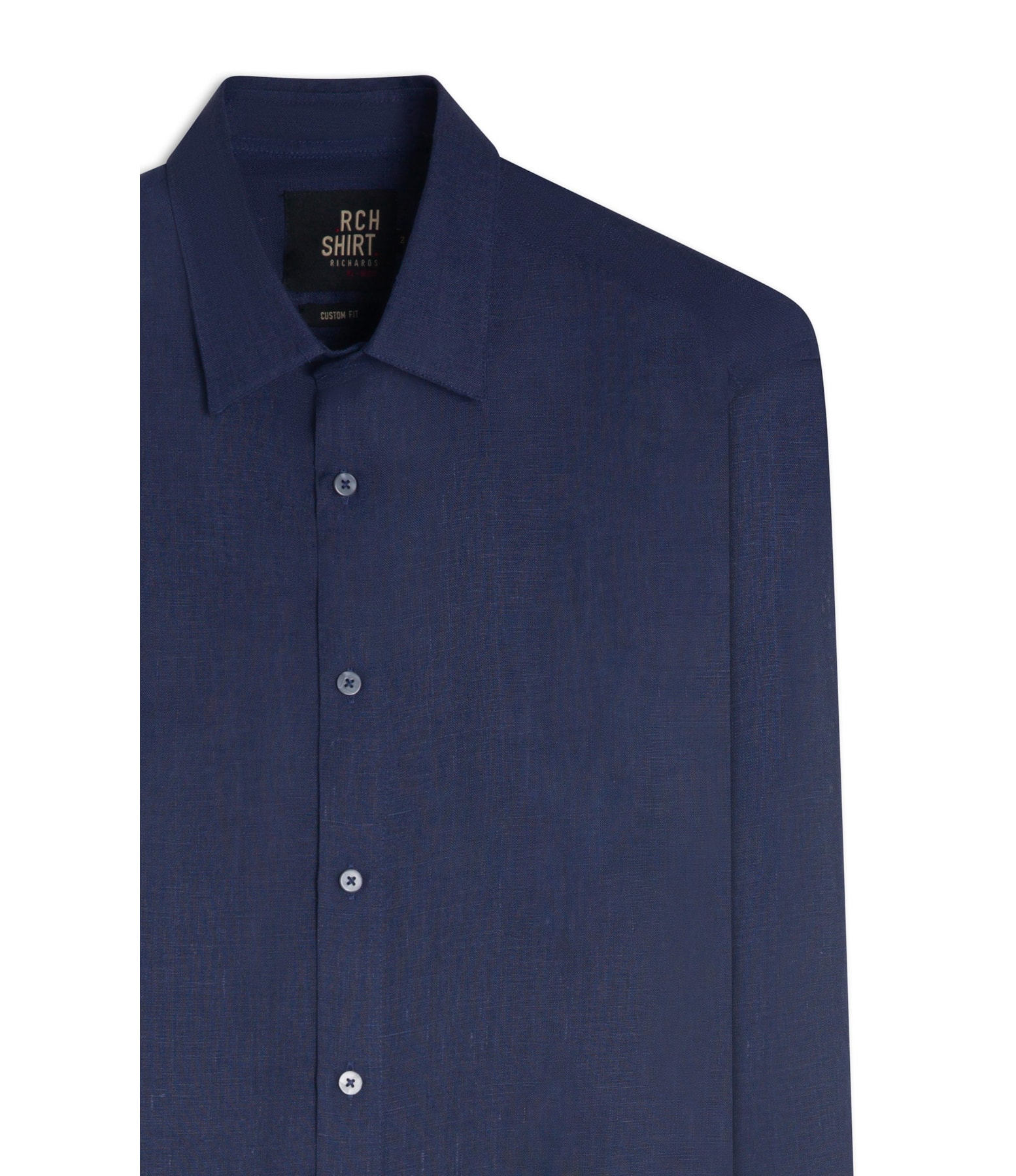 Camisa Puro Linho Uni Ml Dark Navy