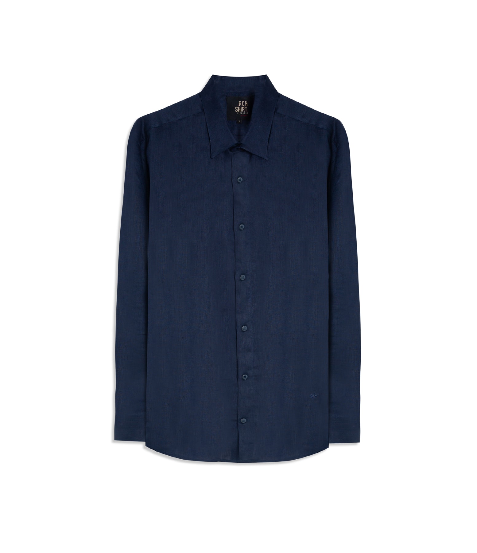 Camisa  Puro Linho  Uni Ml Dark Navy
