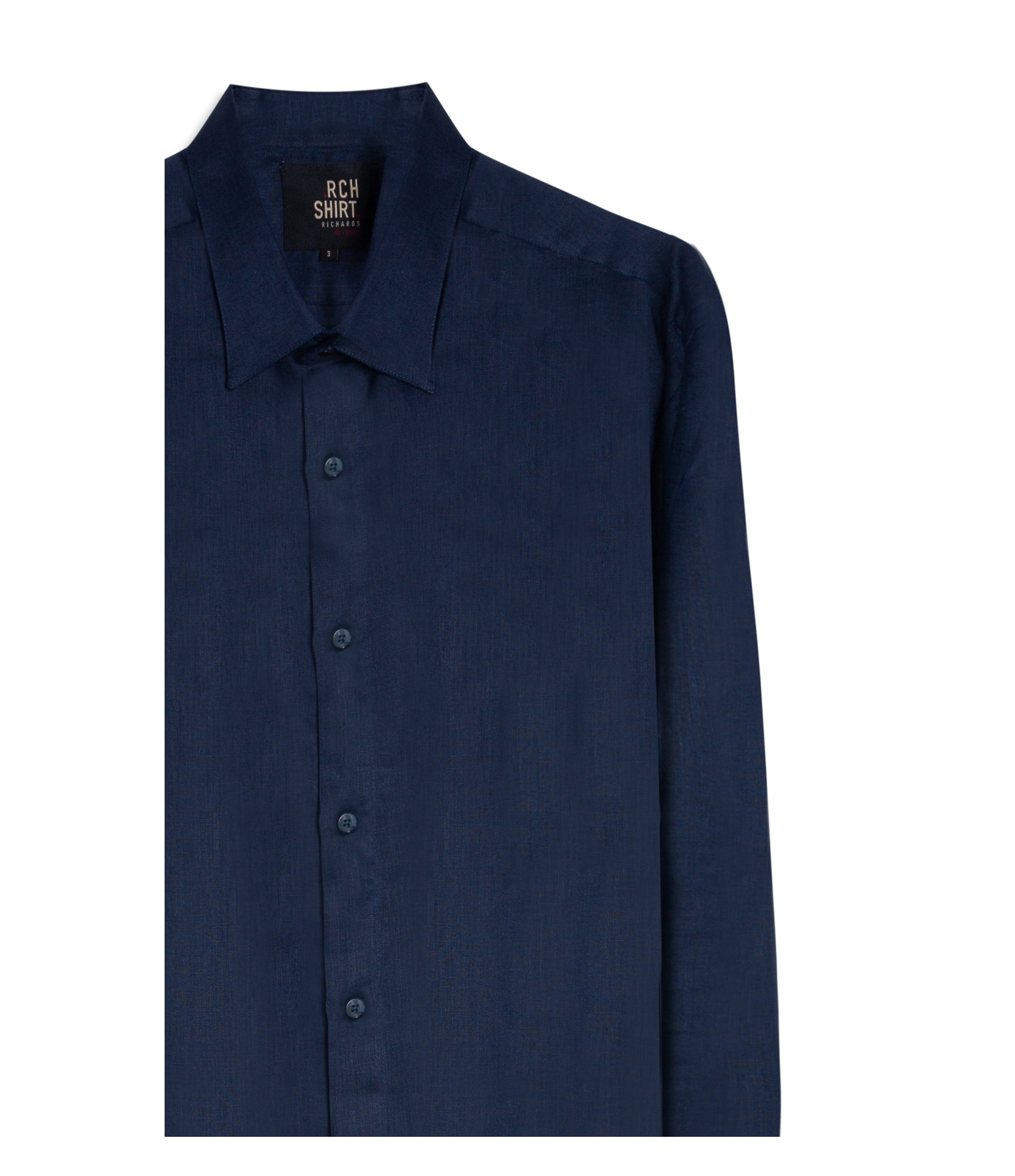 Camisa  Puro Linho  Uni Ml Dark Navy