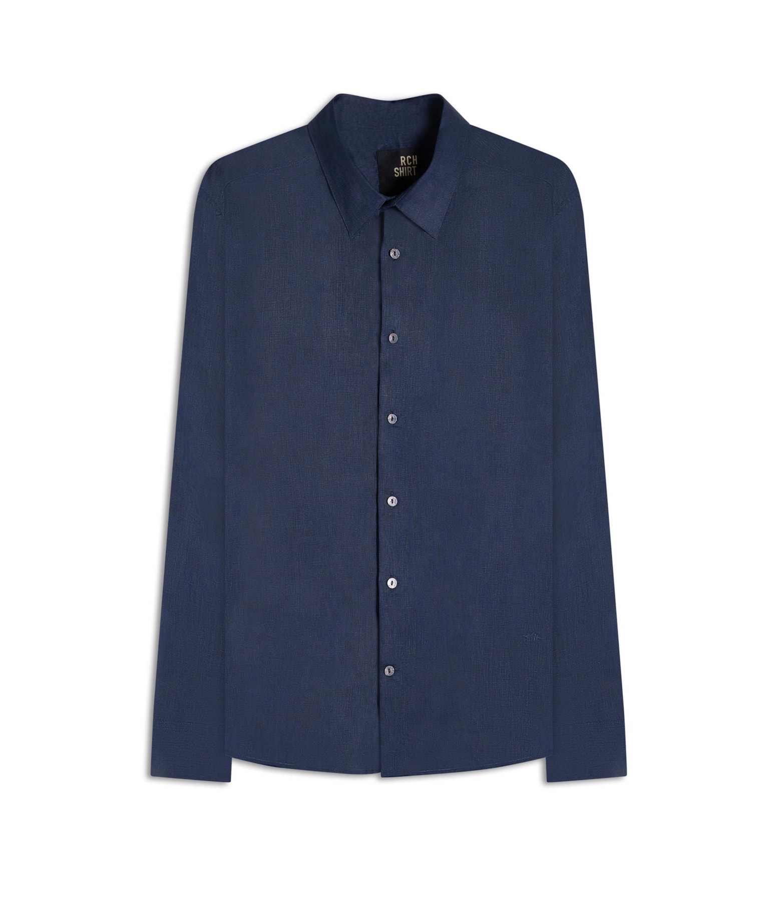 Camisa  Puro Linho  Uni Ml Dark Navy Ii