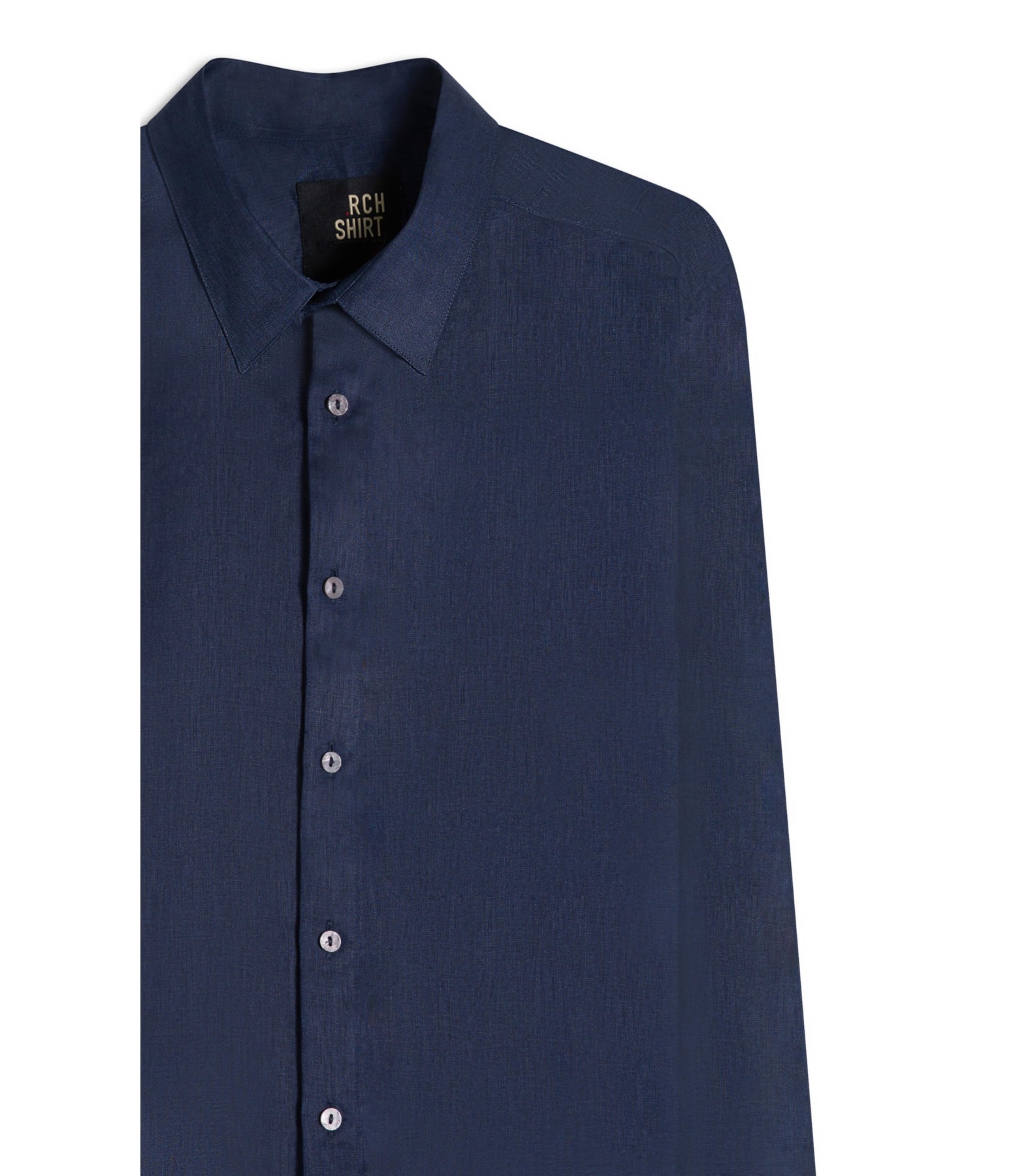 Camisa  Puro Linho  Uni Ml Dark Navy Ii