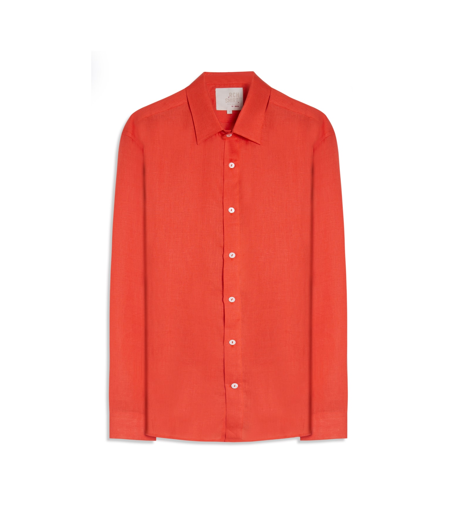 Camisa  Puro Linho  Uni Ml Laranja