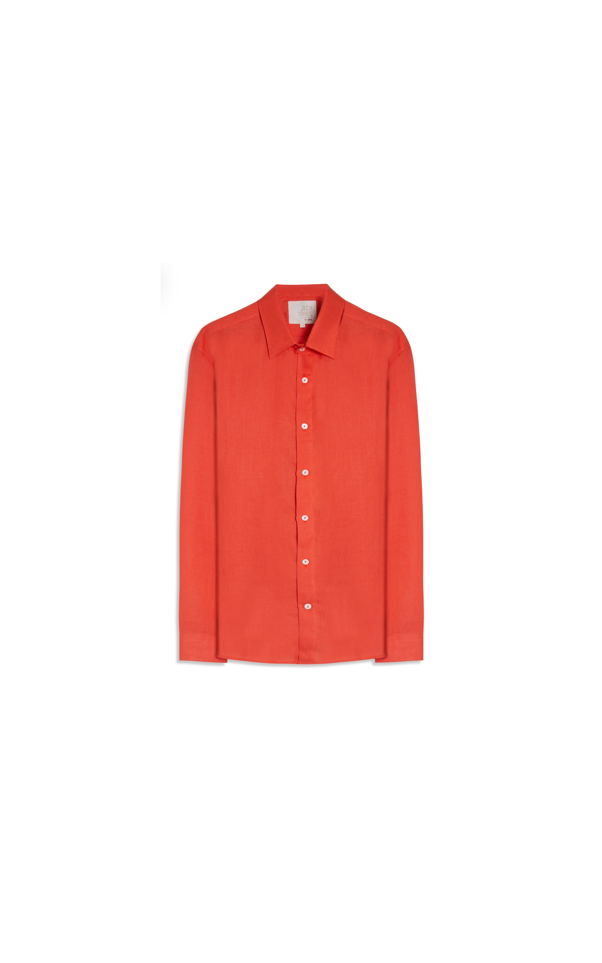 Camisa  Puro Linho  Uni Ml Laranja