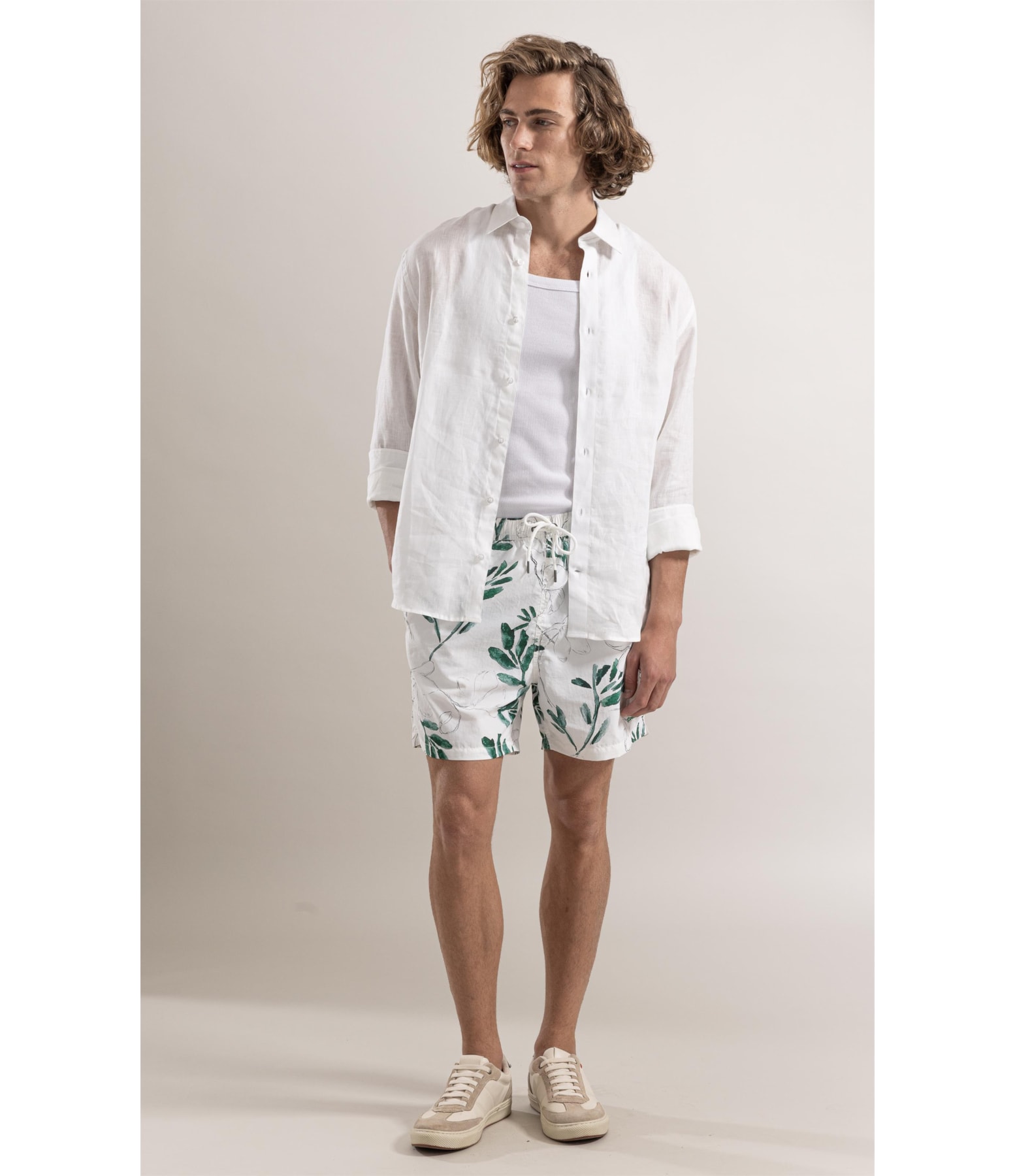 Camisa  Puro Linho  Uni Ml Off White