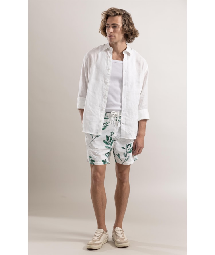 Camisa  Puro Linho  Uni Ml Off White