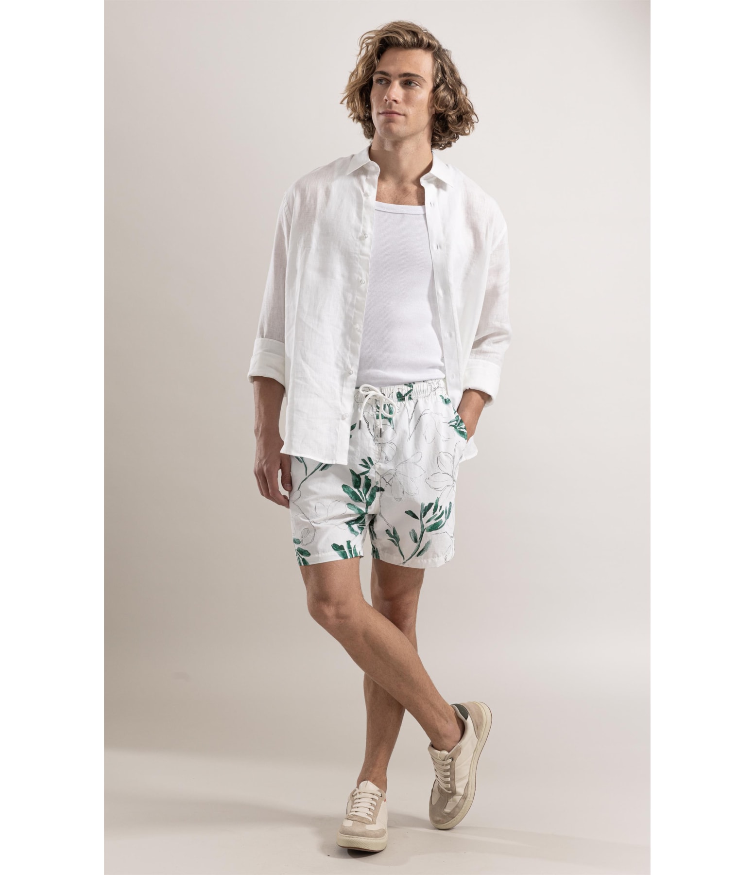 Camisa  Puro Linho  Uni Ml Off White