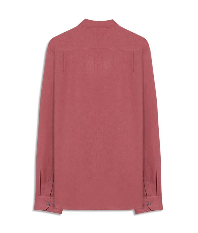 Camisa  Puro Linho  Uni Ml Rosa Velho