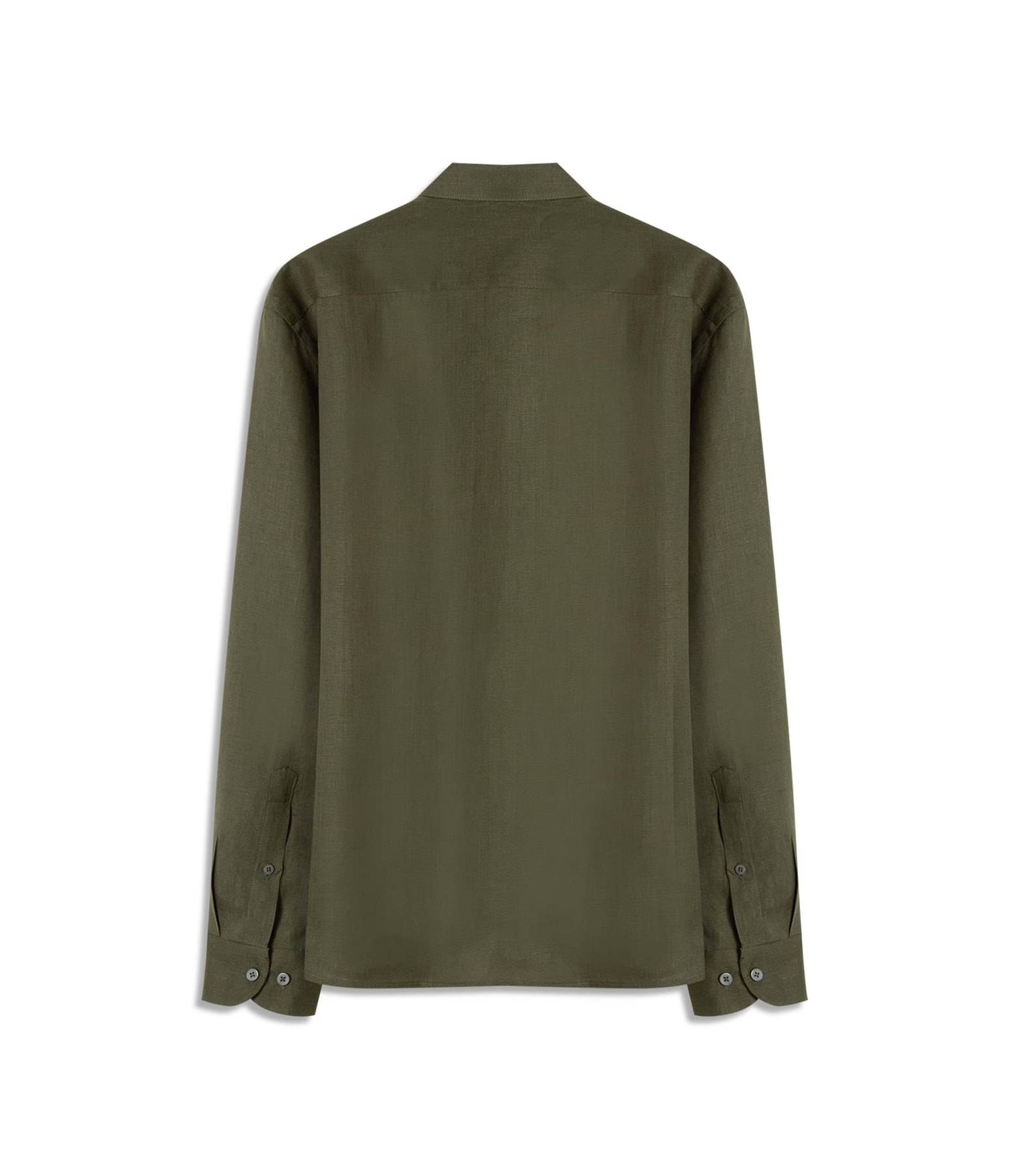 Camisa  Puro Linho  Uni Ml Verde Army