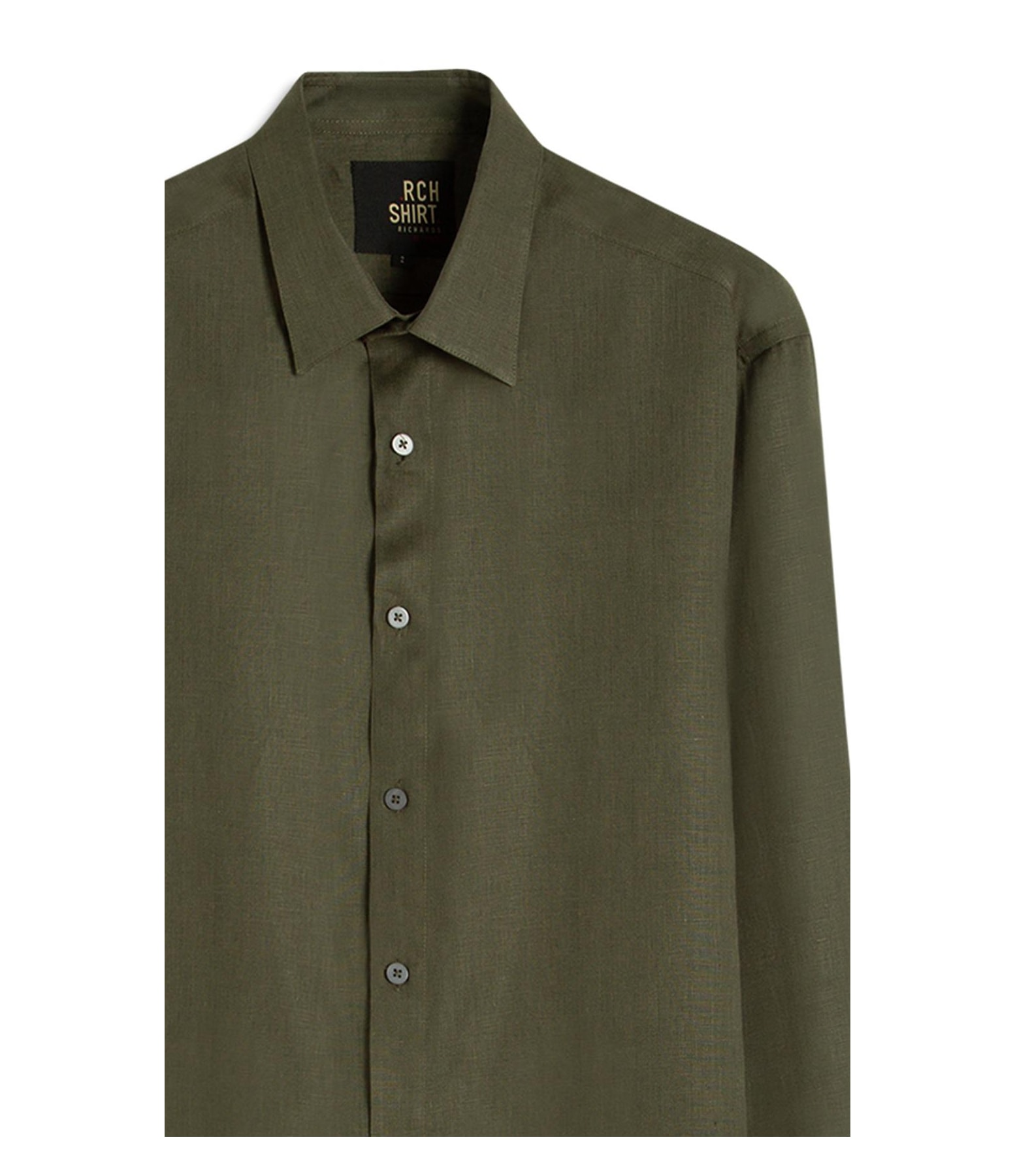 Camisa  Puro Linho  Uni Ml Verde Army