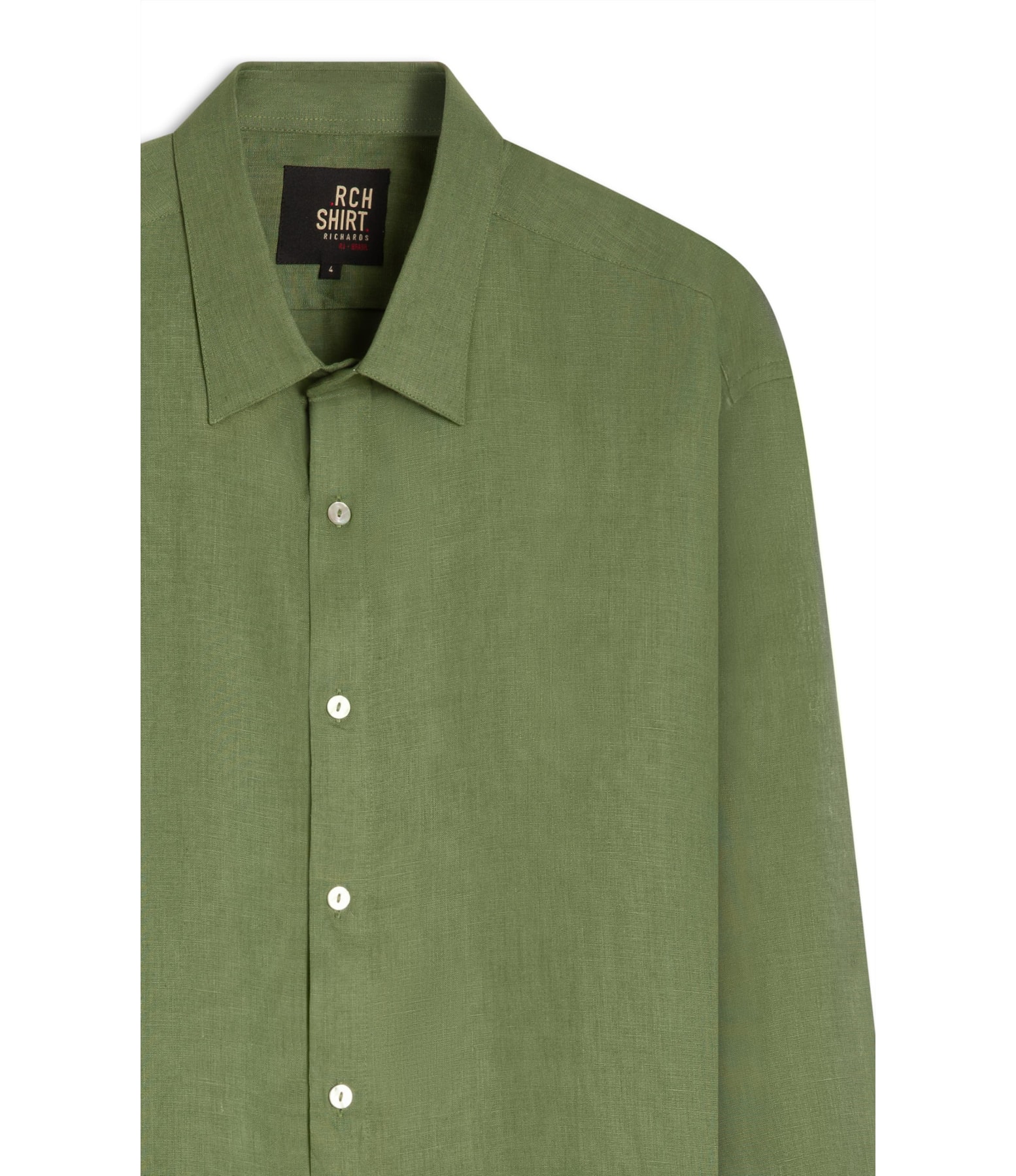 Camisa  Puro Linho  Uni Ml Verde Army Ii