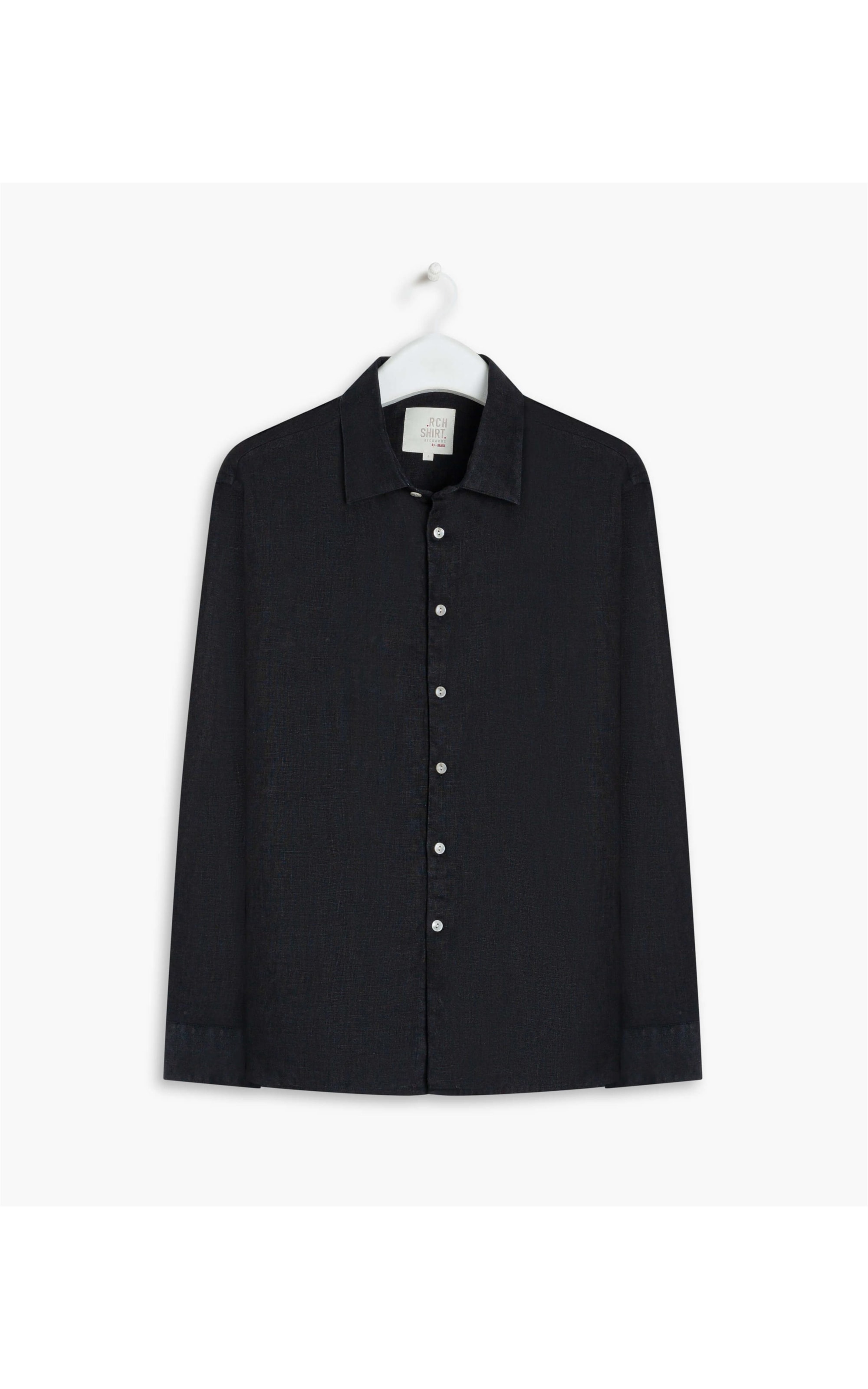 Camisa  Puro Linho  Uni. Preto