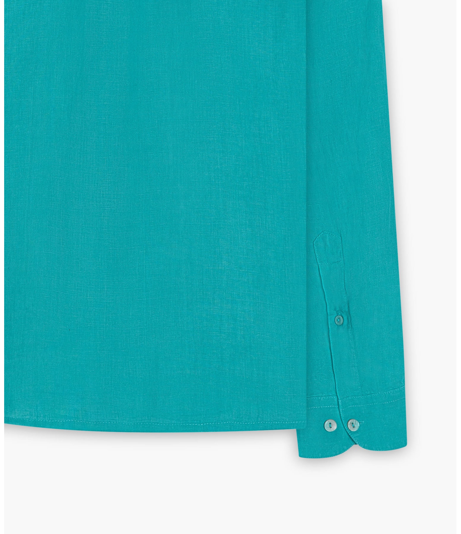 Camisa  Puro Linho  Uni. Turquesa