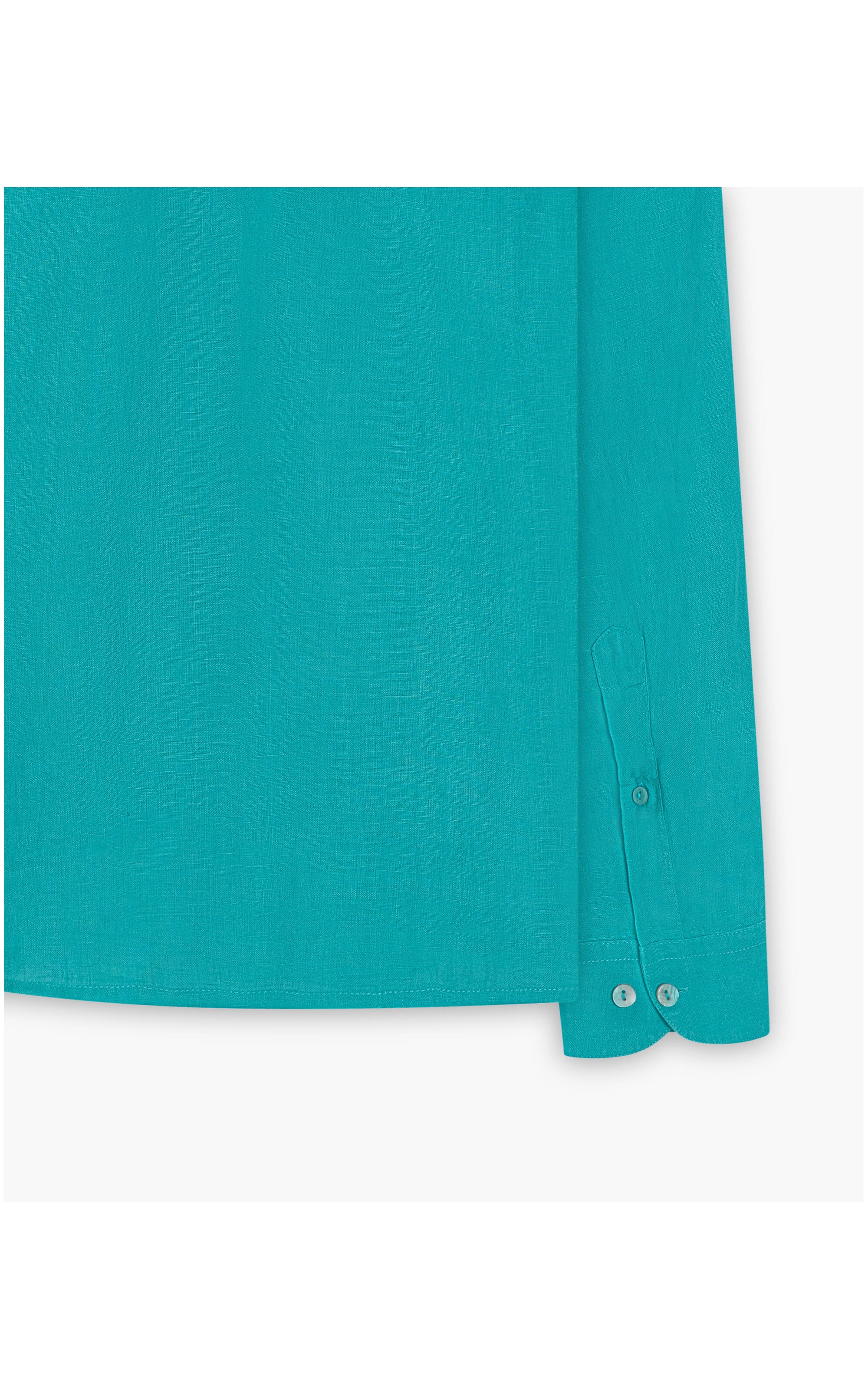 Camisa  Puro Linho  Uni. Turquesa