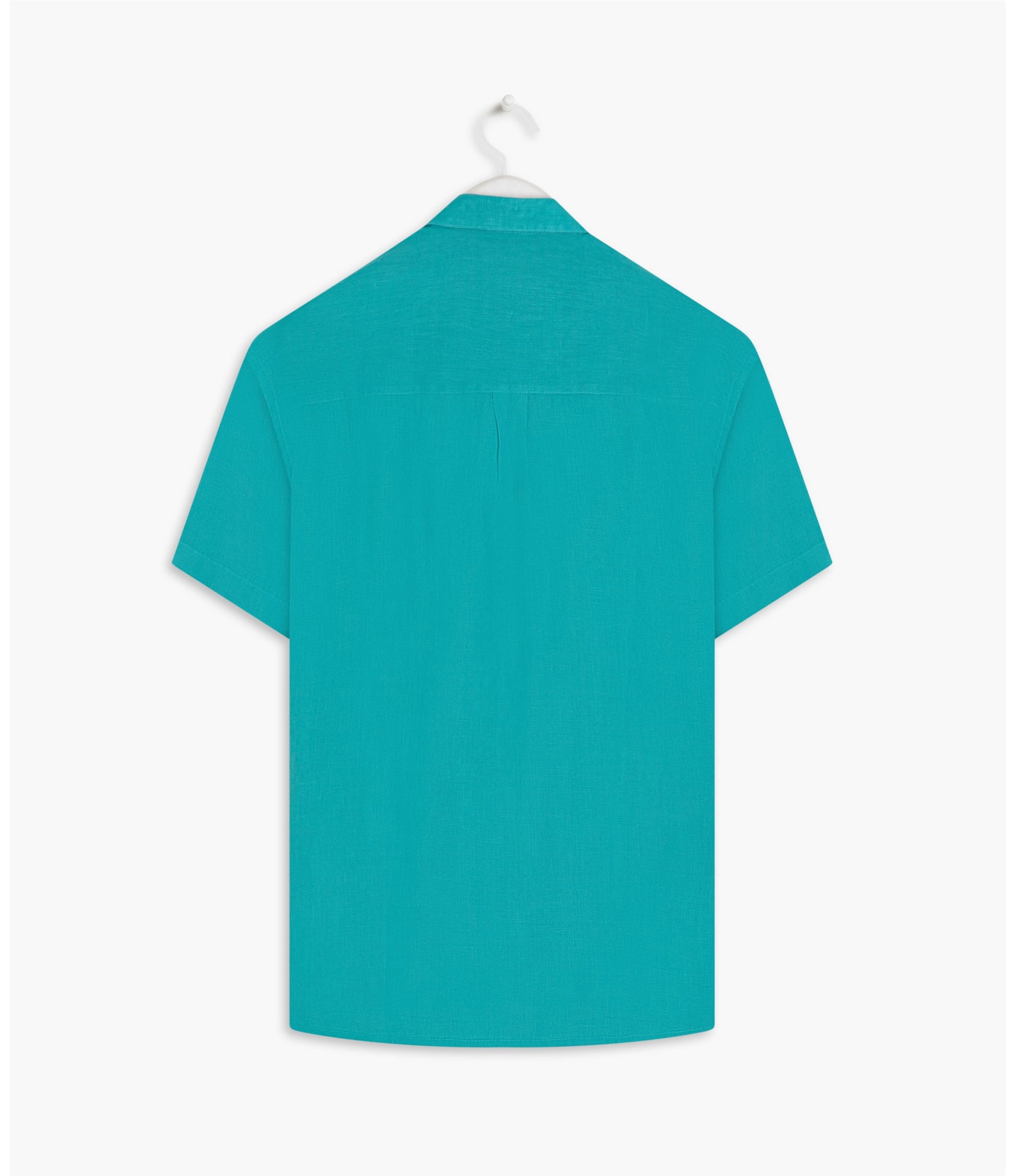 Camisa  Puro Linho  Uni Turquesa