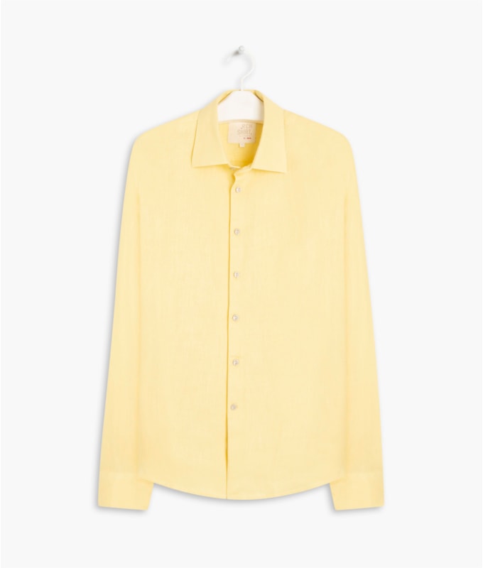 Camisa  Puro Linho  Uni. Verde Maca