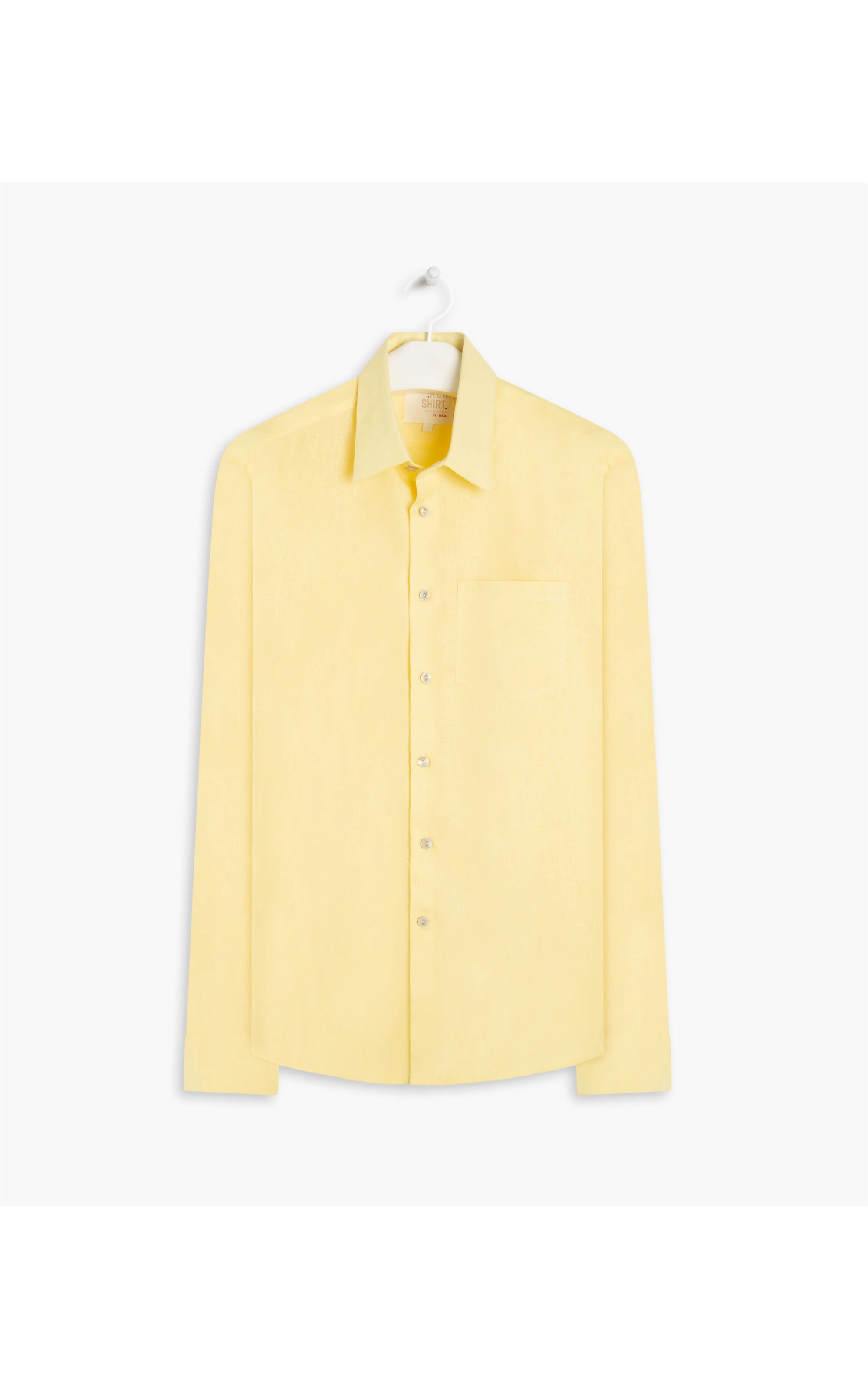 Camisa  Puro Linho  Unicolor Amarelo