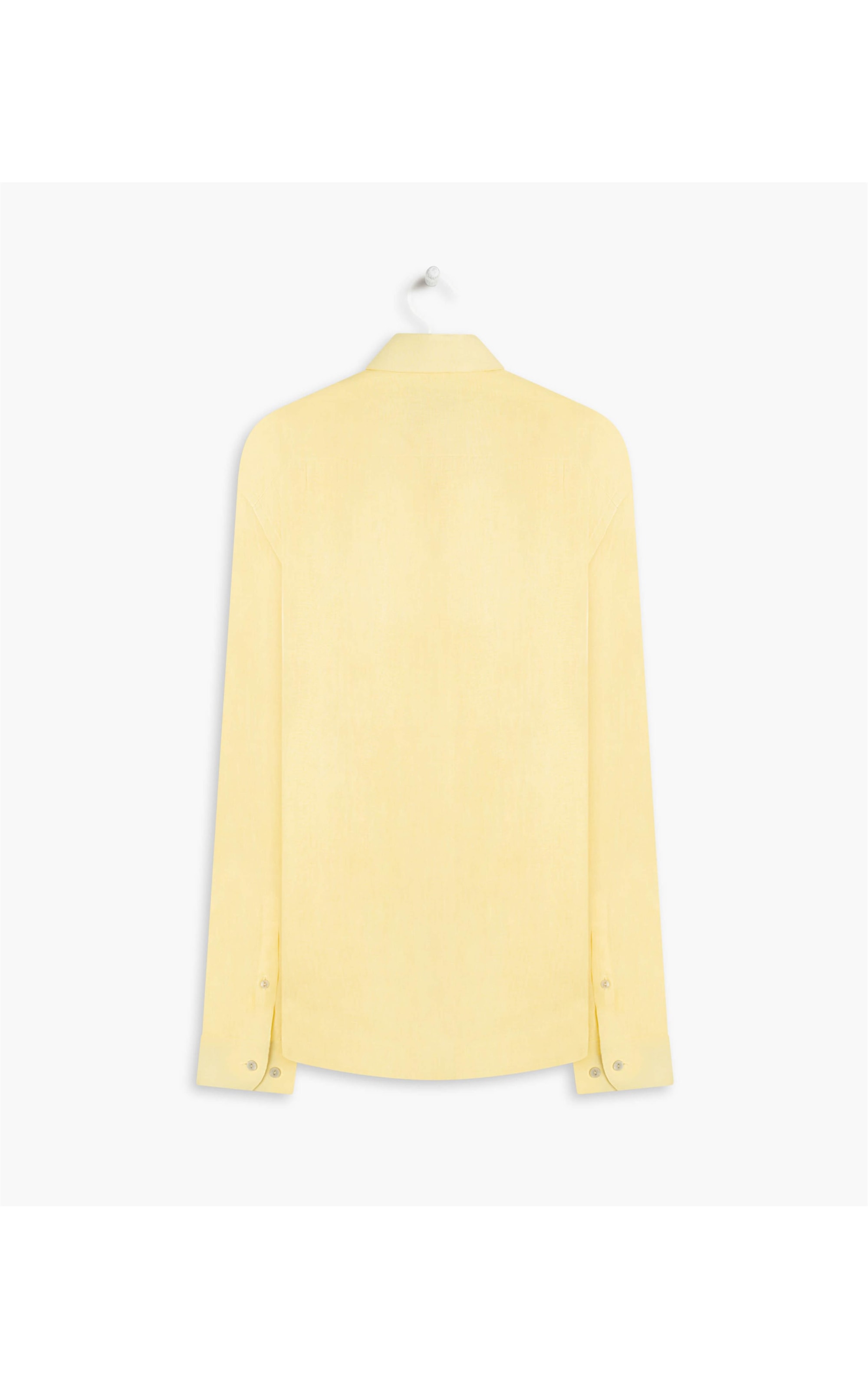Camisa  Puro Linho  Unicolor Amarelo