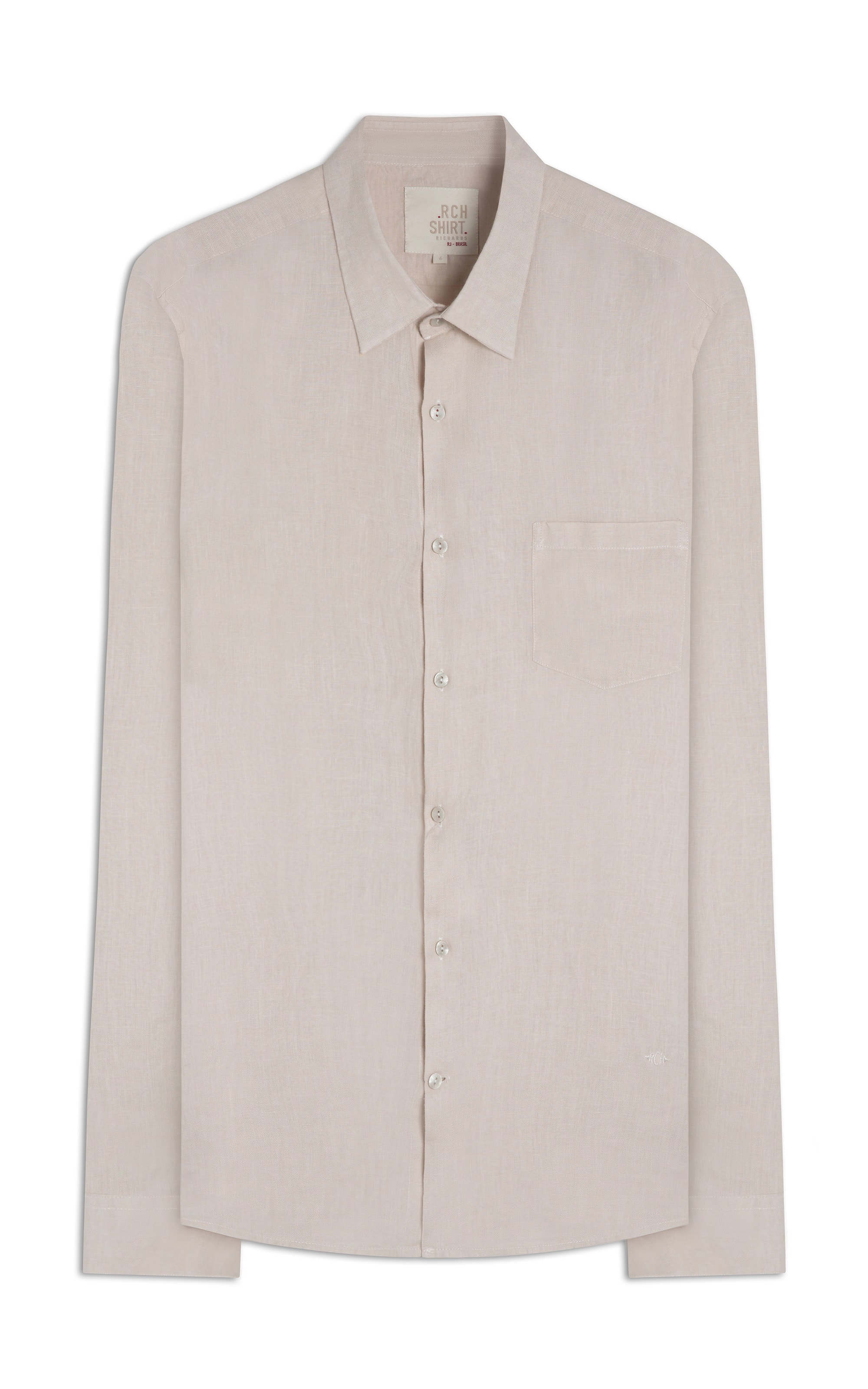 Camisa  Puro Linho  Unicolor Areia