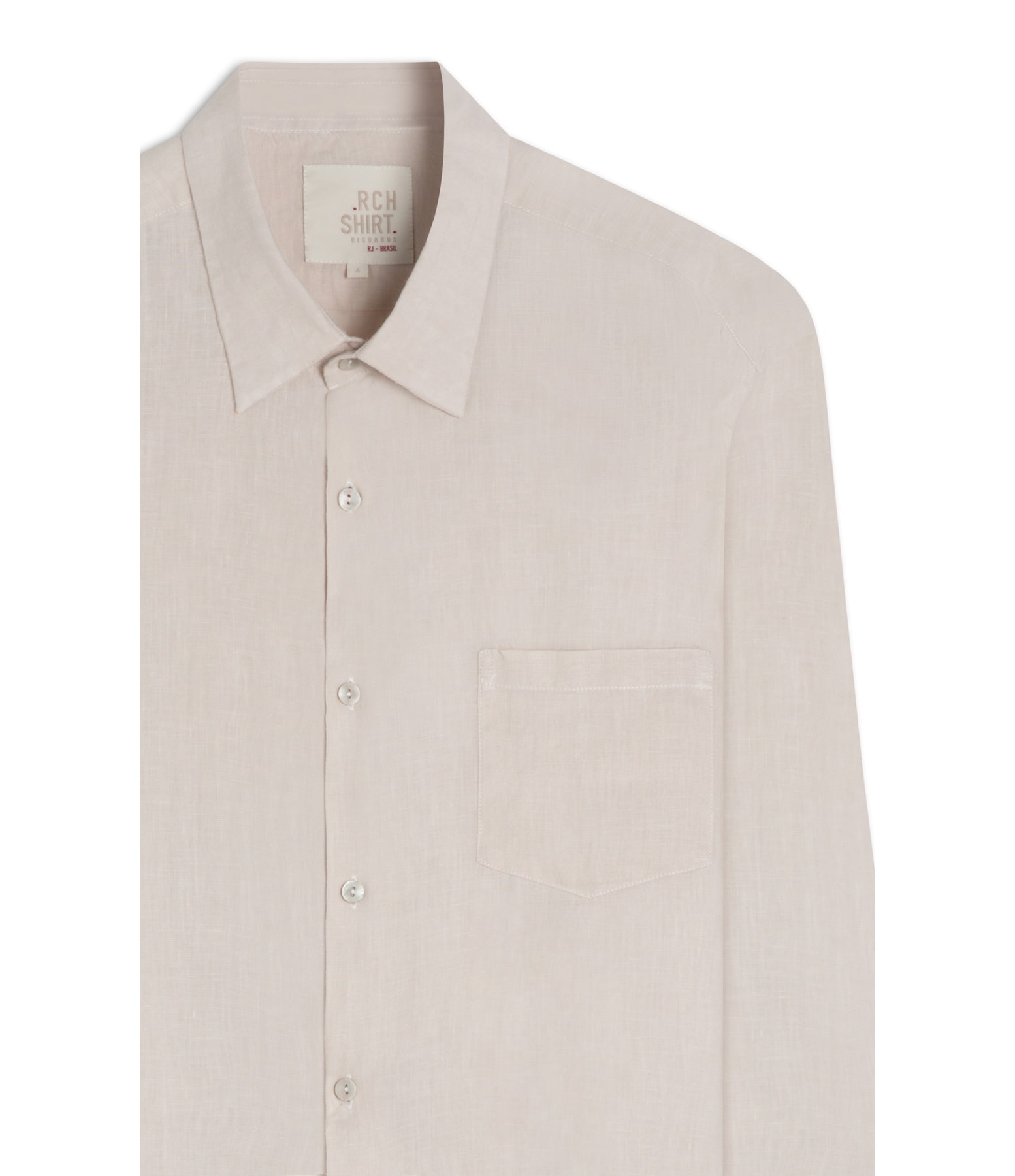 Camisa  Puro Linho  Unicolor Areia