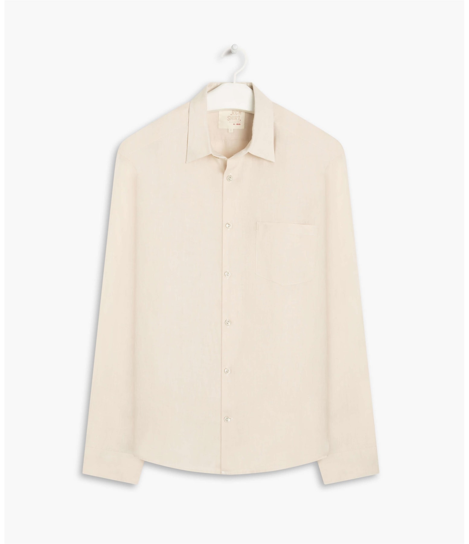 Camisa  Puro Linho  Unicolor Areia