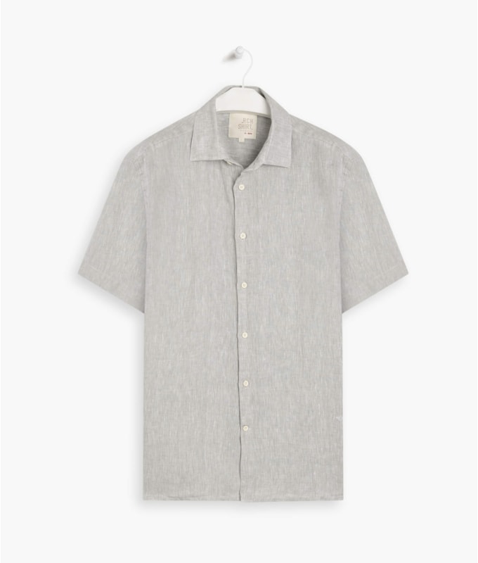 Camisa  Puro Linho  Unicolor Areia