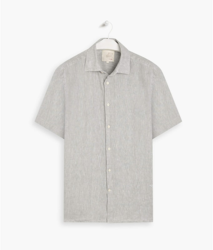 Camisa  Puro Linho  Unicolor Areia