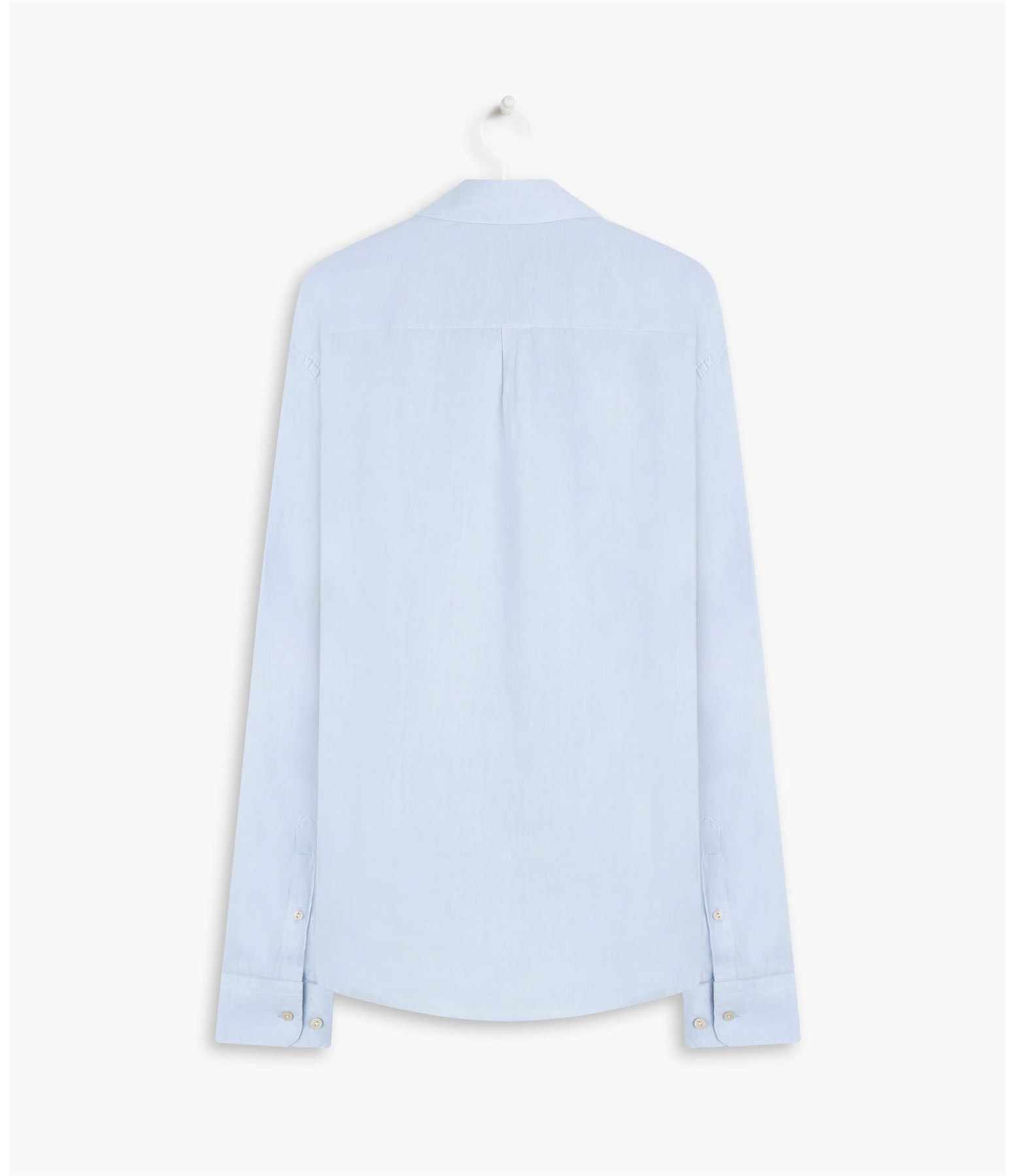 Camisa  Puro Linho  Unicolor Azul Chofer