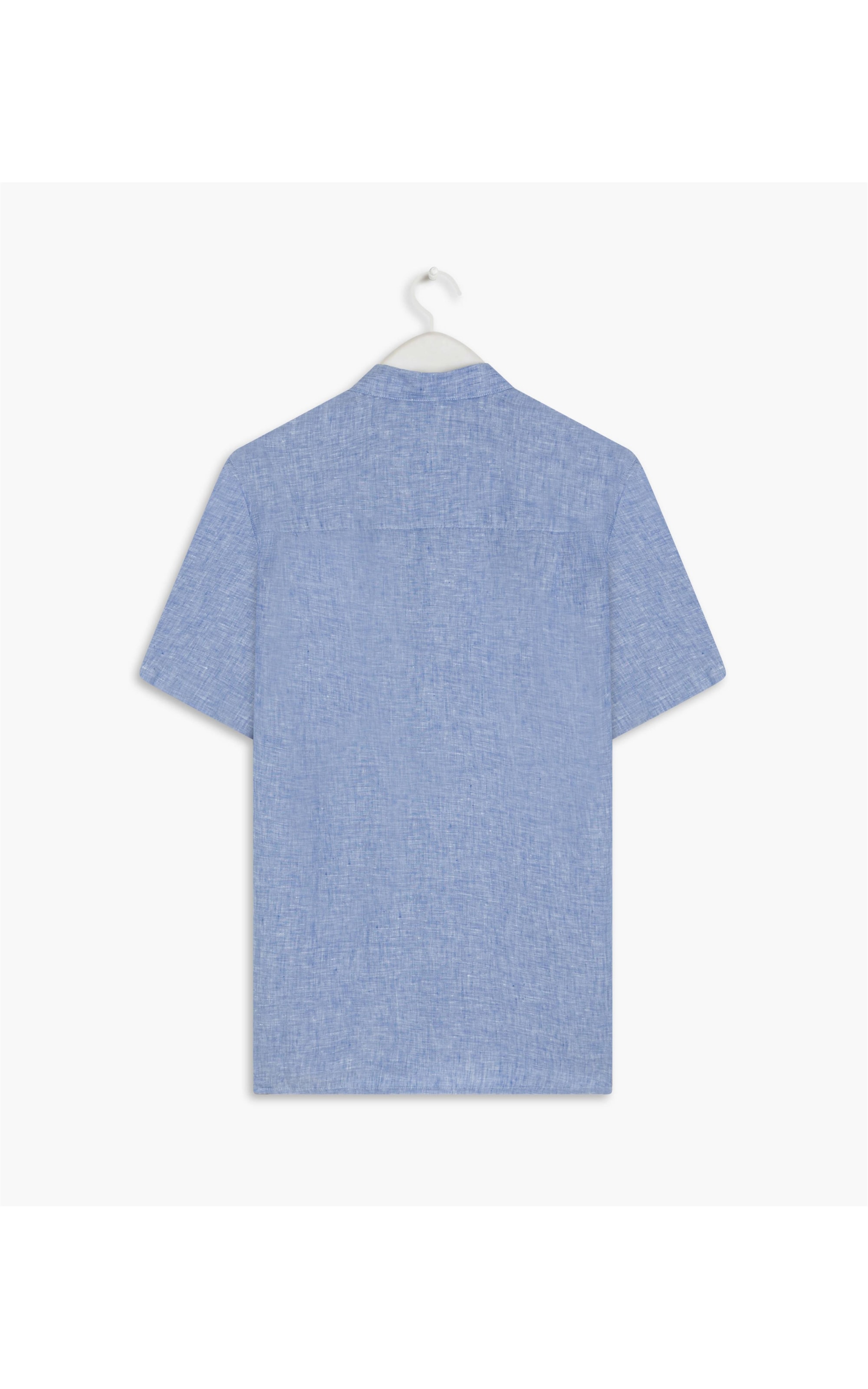 Camisa  Puro Linho  Unicolor Azul Claro