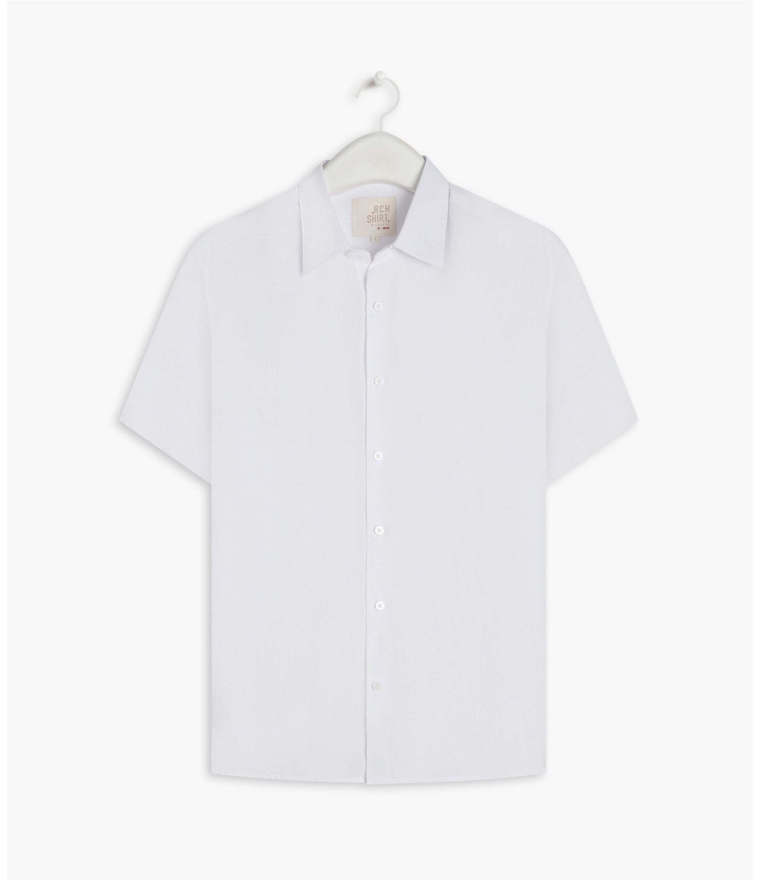 Camisa  Puro Linho  Unicolor Branco