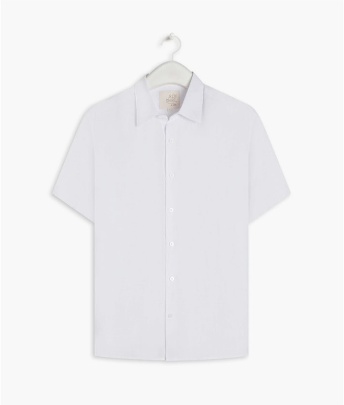 Camisa  Puro Linho  Unicolor Branco