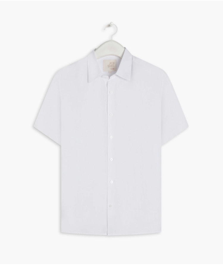 Camisa  Puro Linho  Unicolor Branco