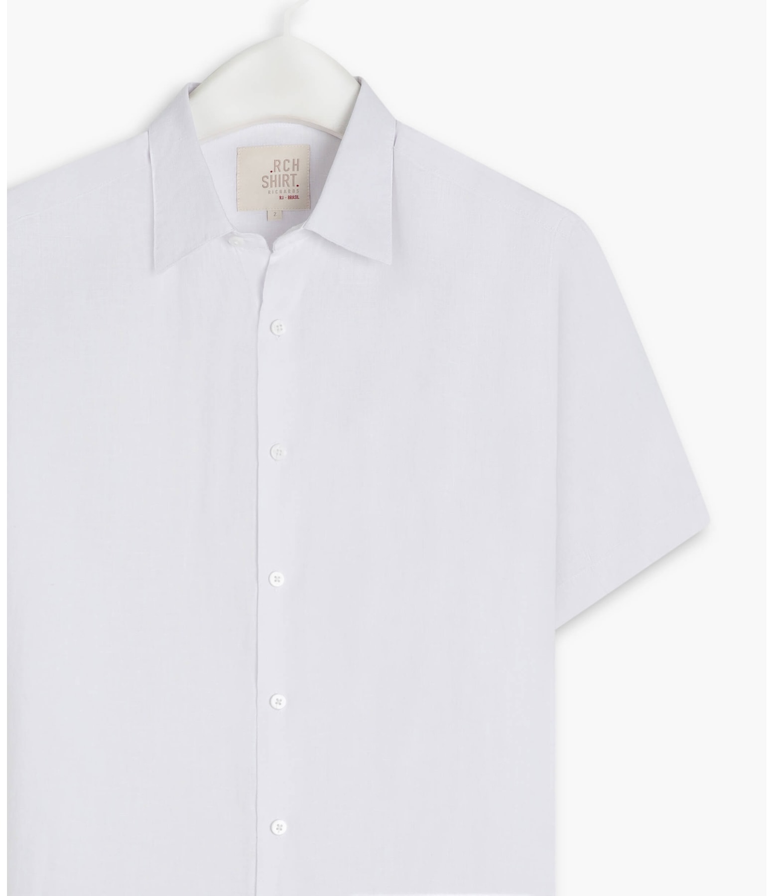 Camisa  Puro Linho  Unicolor Branco