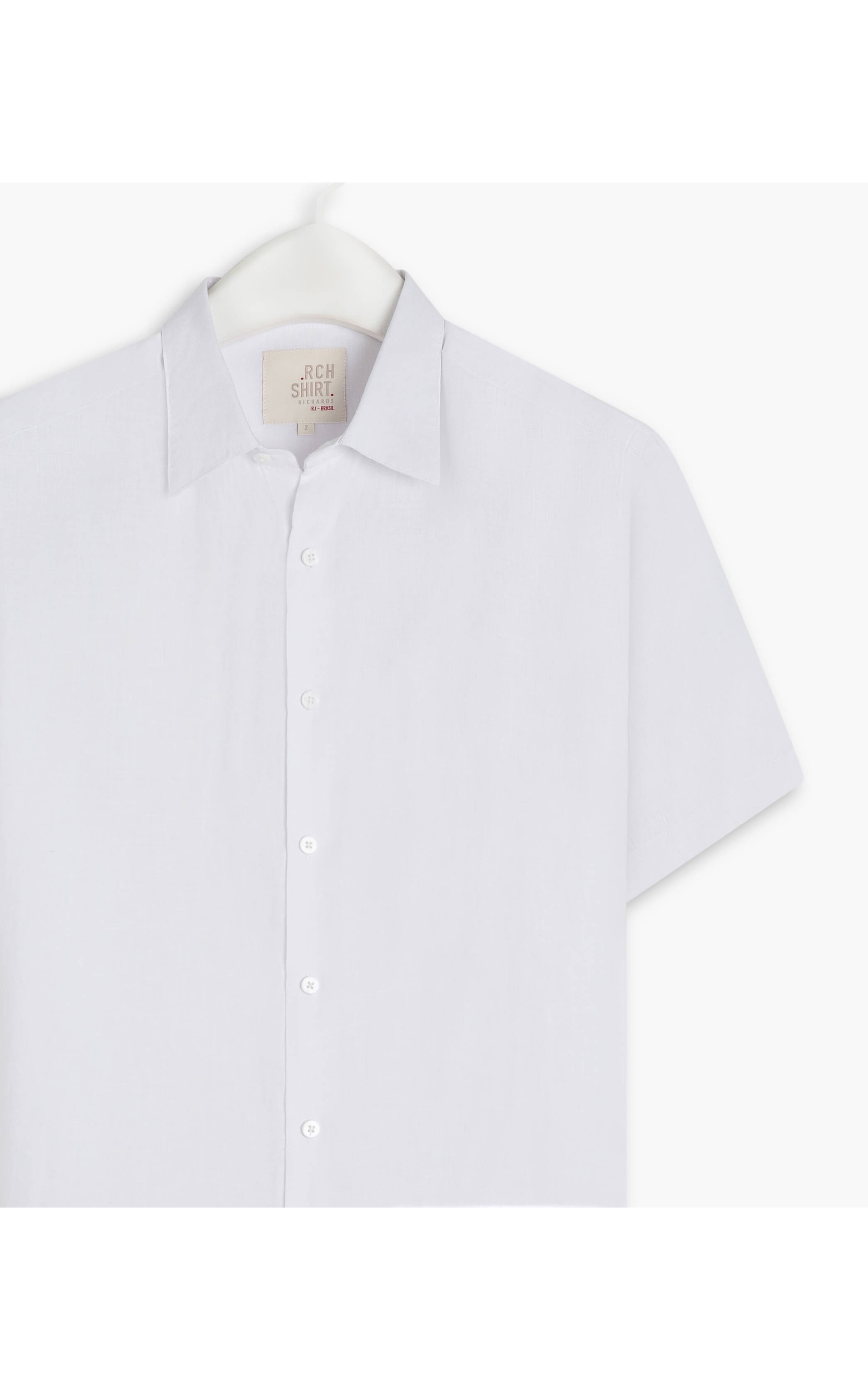 Camisa  Puro Linho  Unicolor Branco