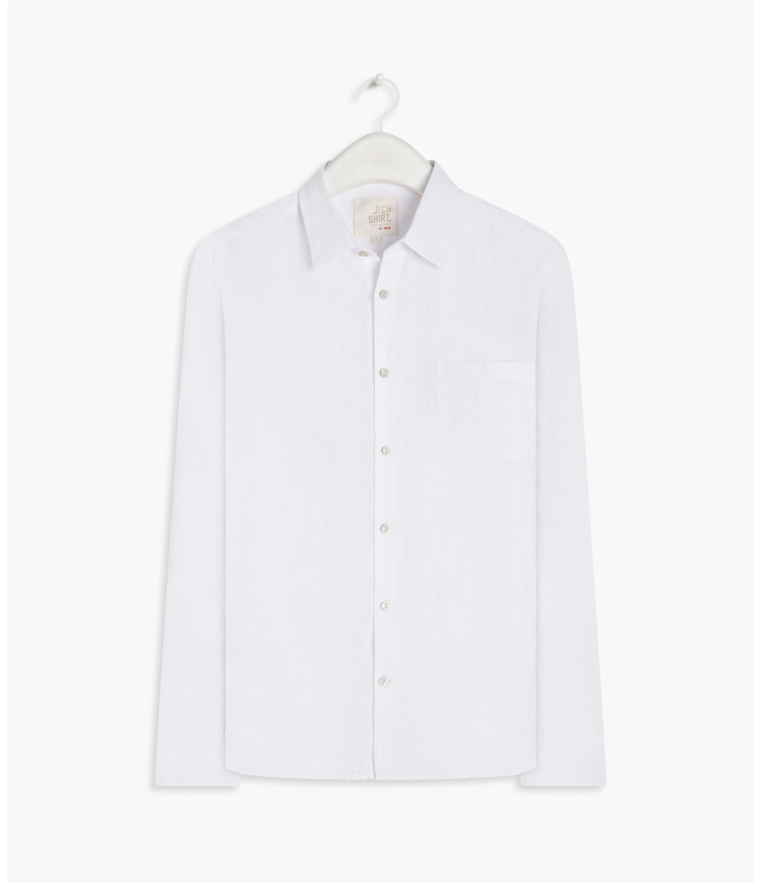Camisa  Puro Linho  Unicolor Branco