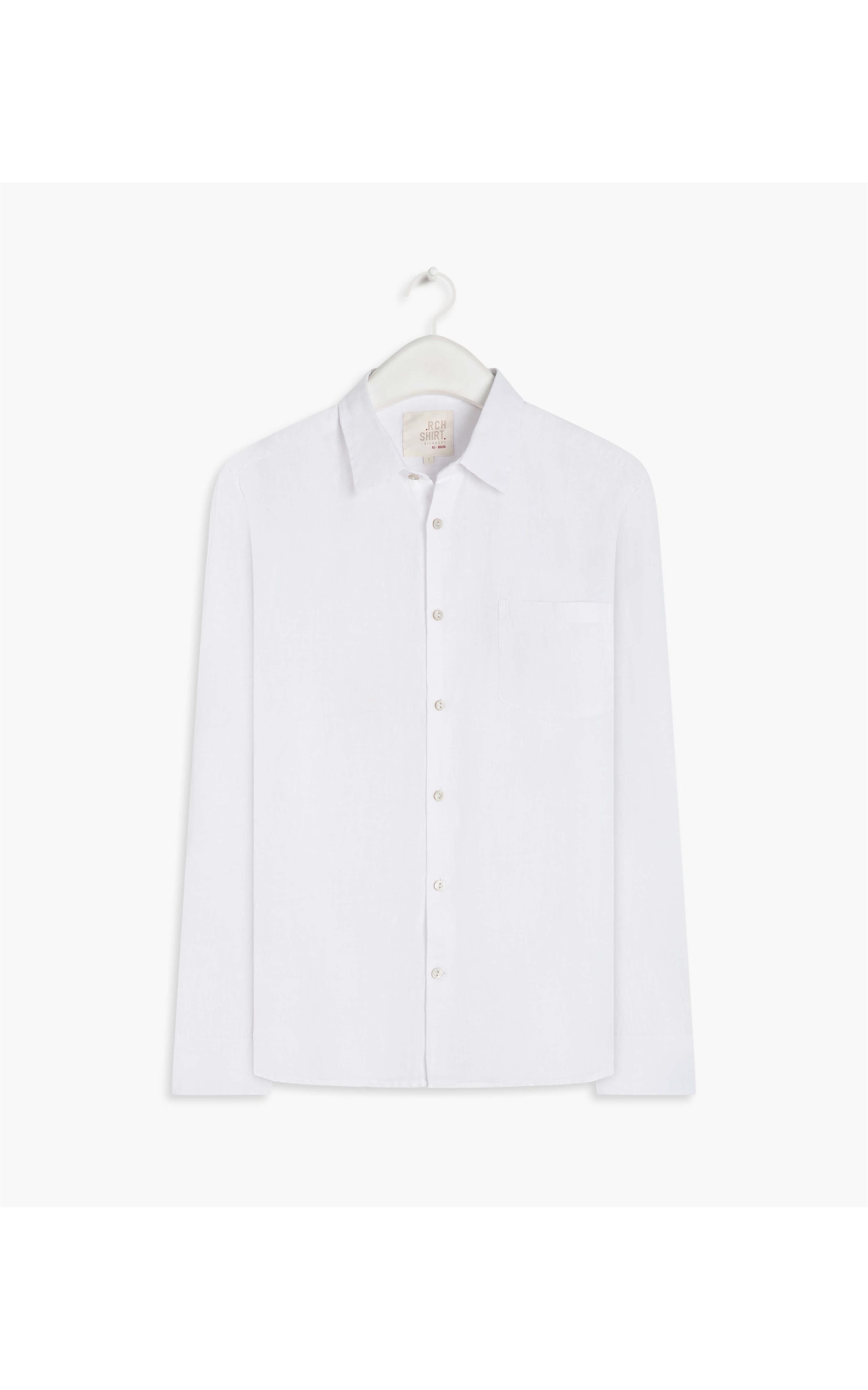 Camisa  Puro Linho  Unicolor Branco