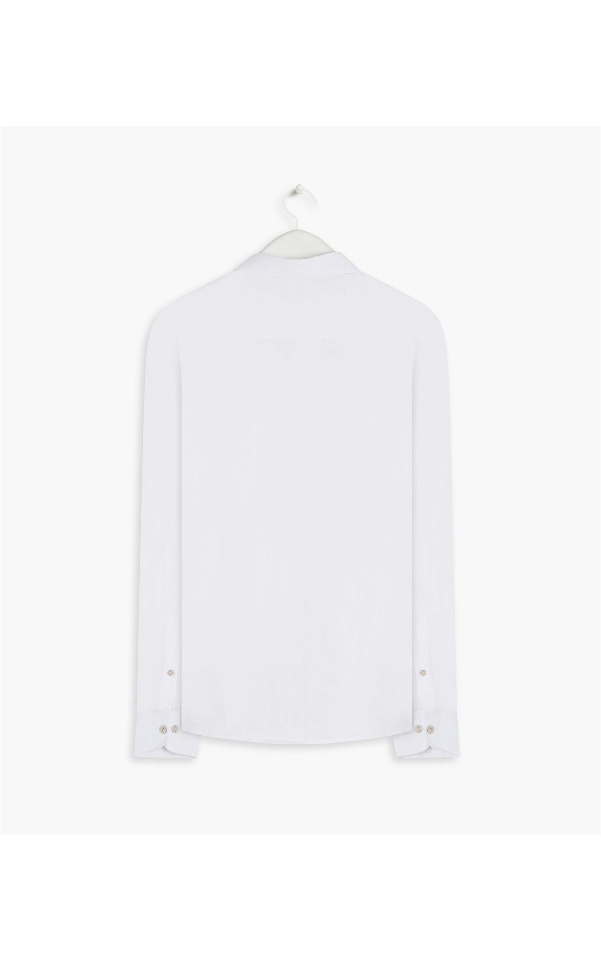 Camisa  Puro Linho  Unicolor Branco