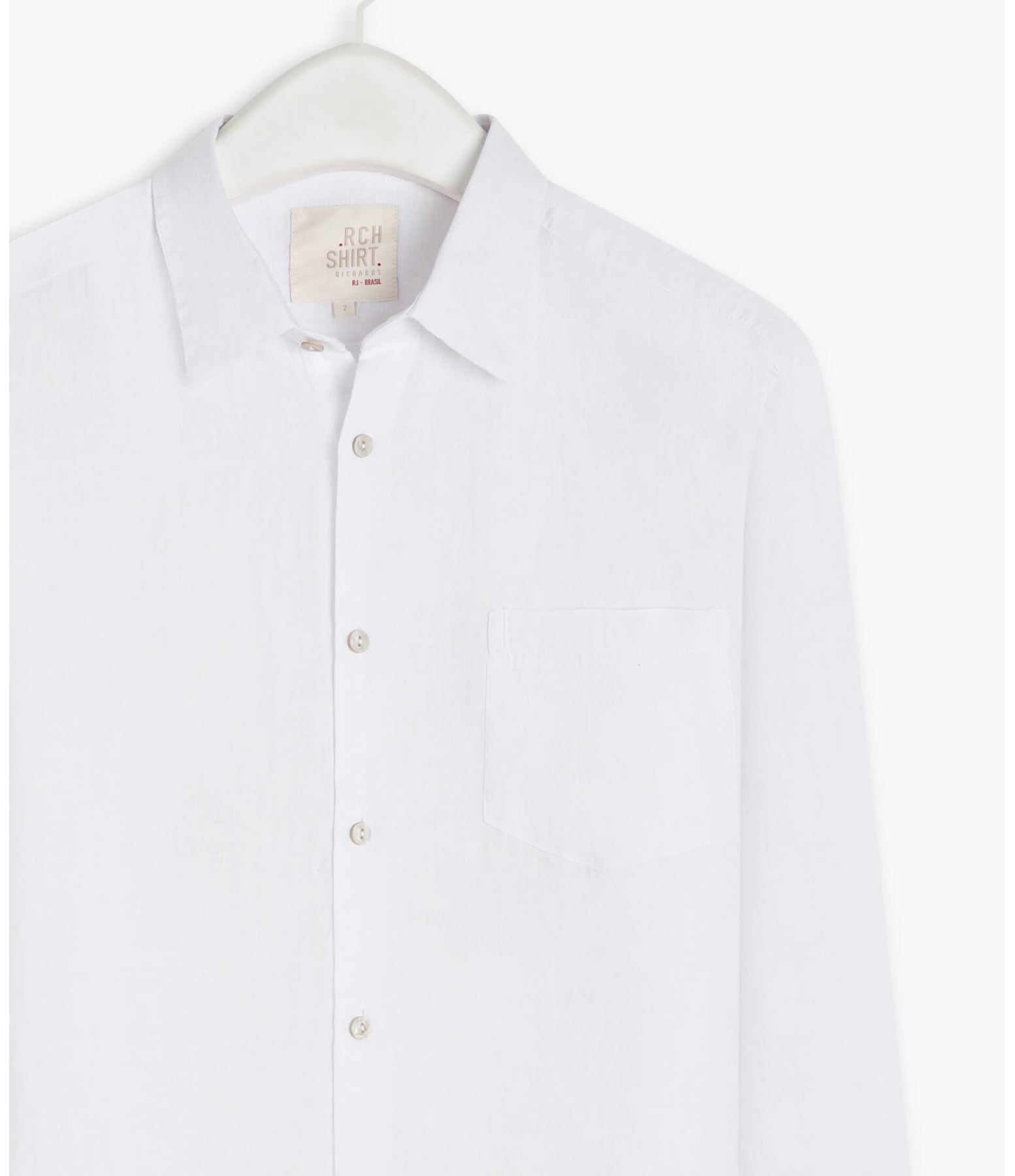 Camisa  Puro Linho  Unicolor Branco