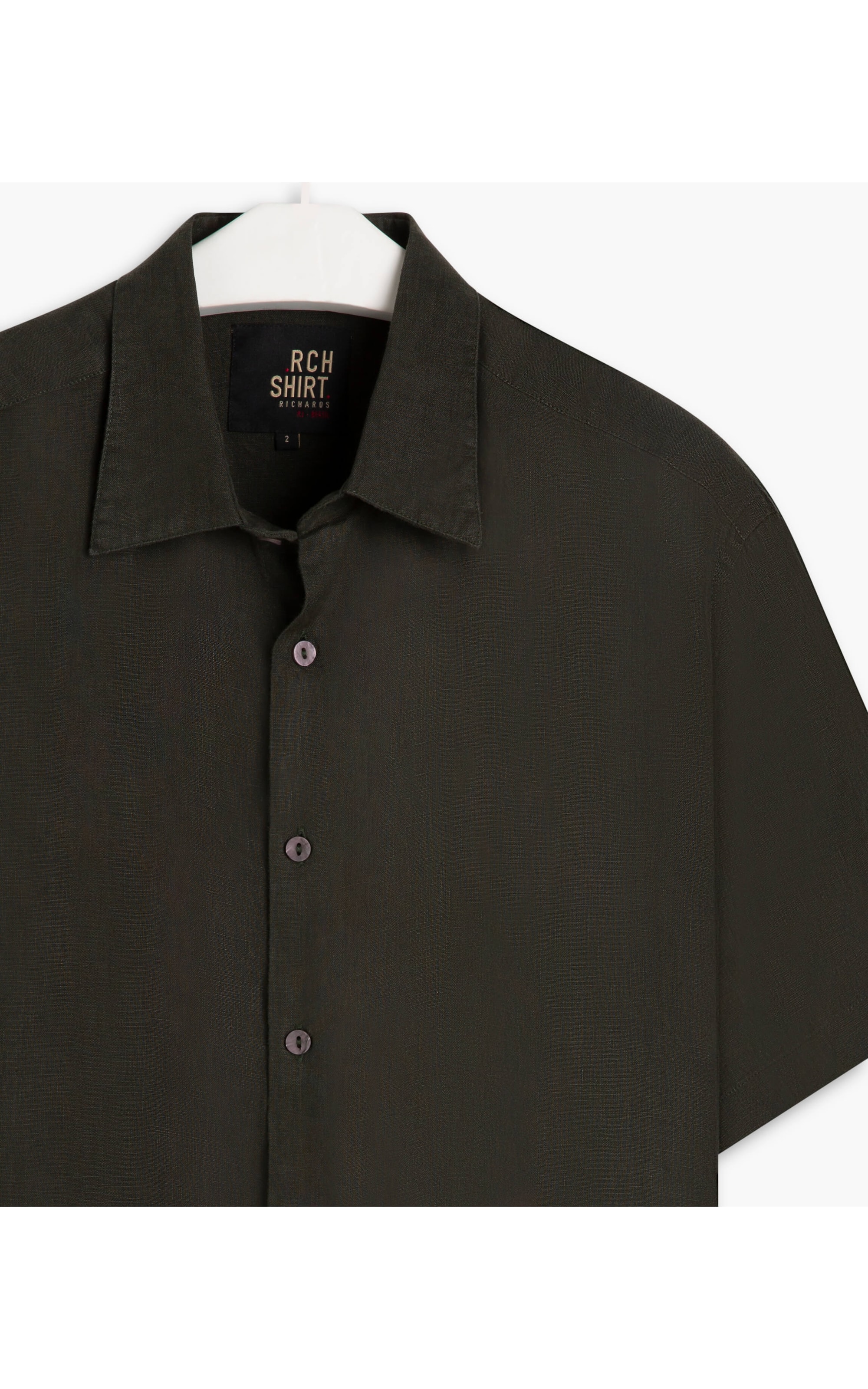 Camisa  Puro Linho  Unicolor Floresta