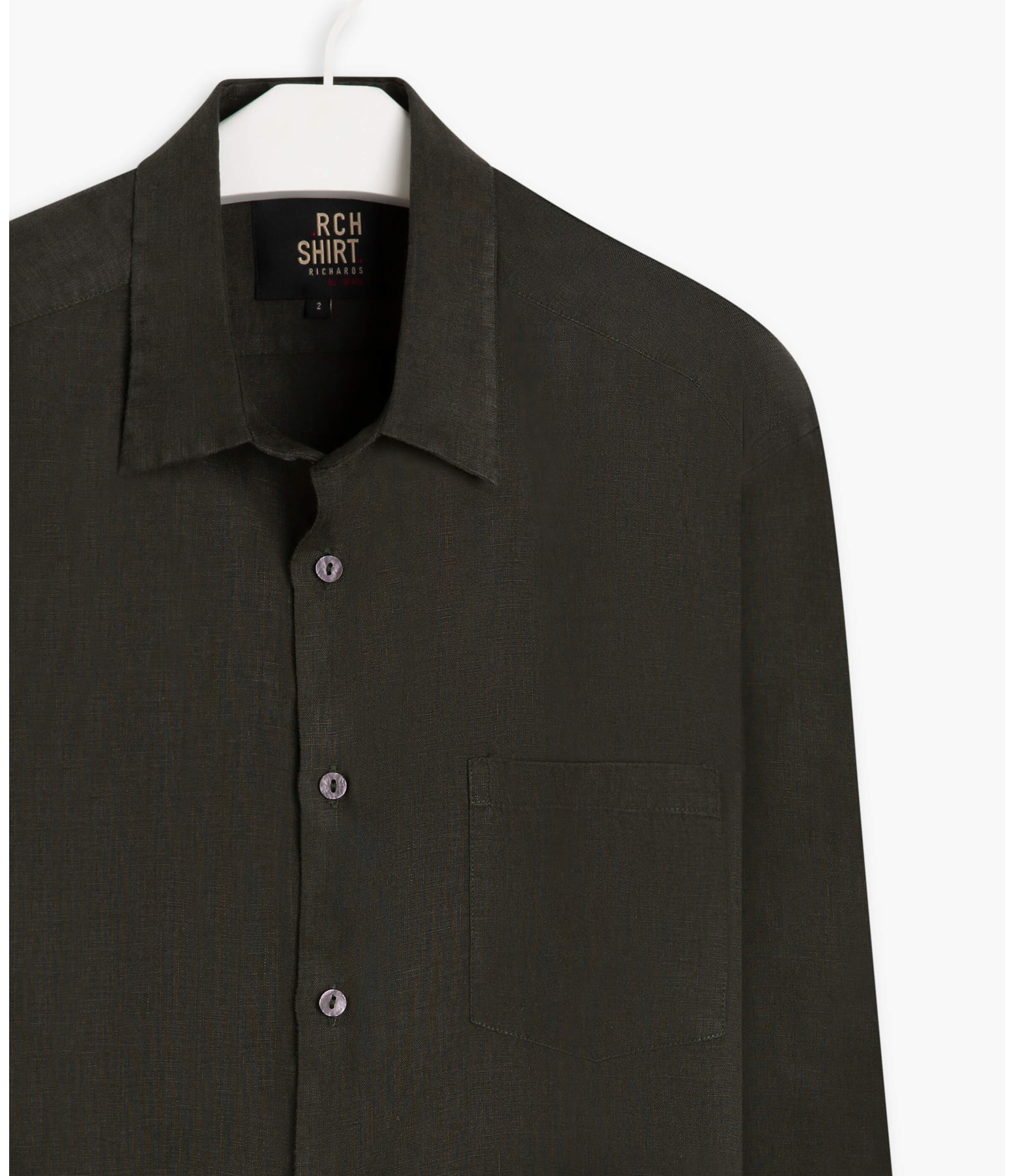 Camisa  Puro Linho  Unicolor Floresta