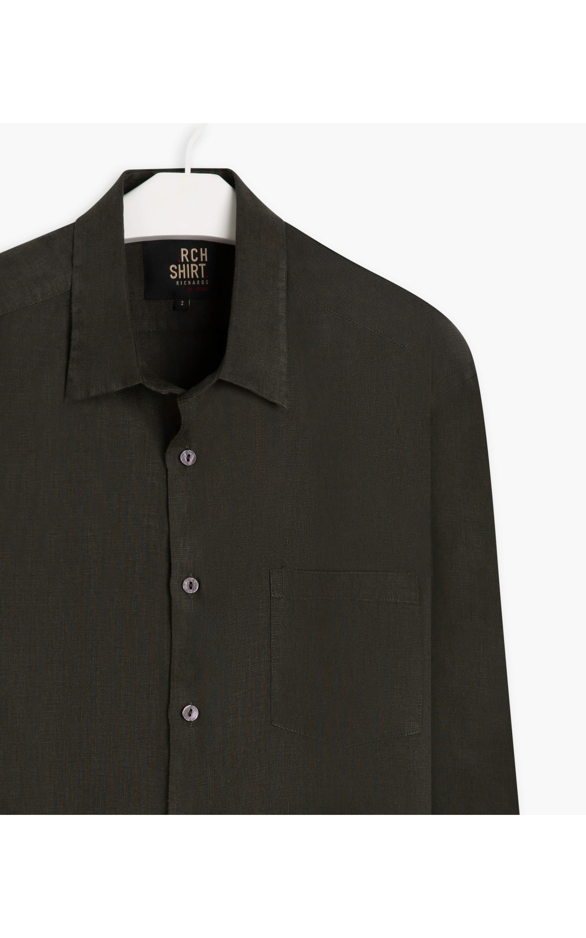 Camisa  Puro Linho  Unicolor Floresta