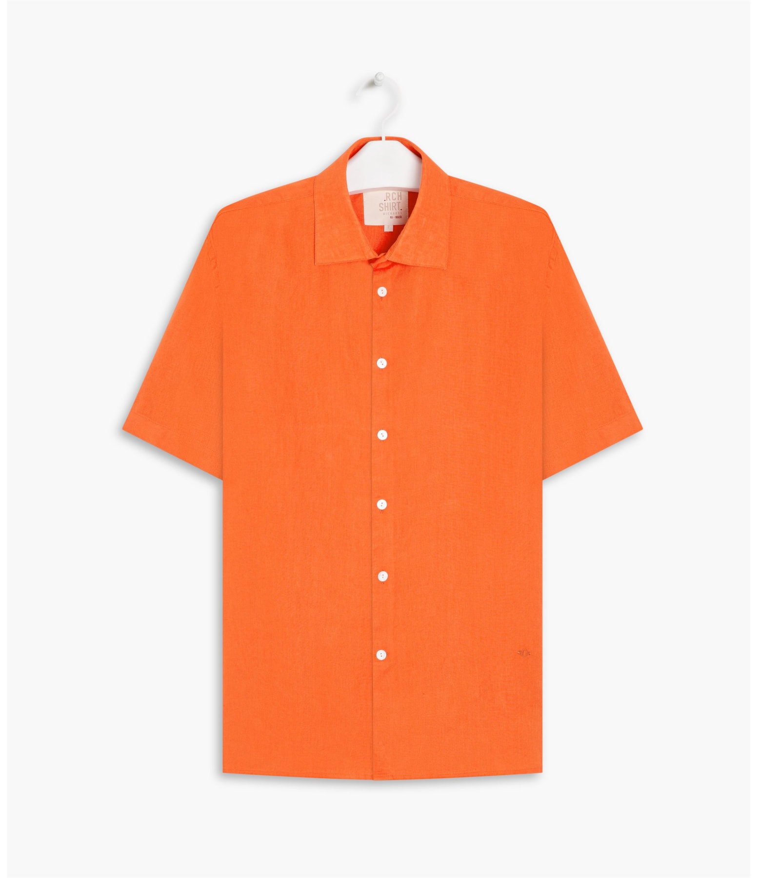 Camisa  Puro Linho  Unicolor Laranja