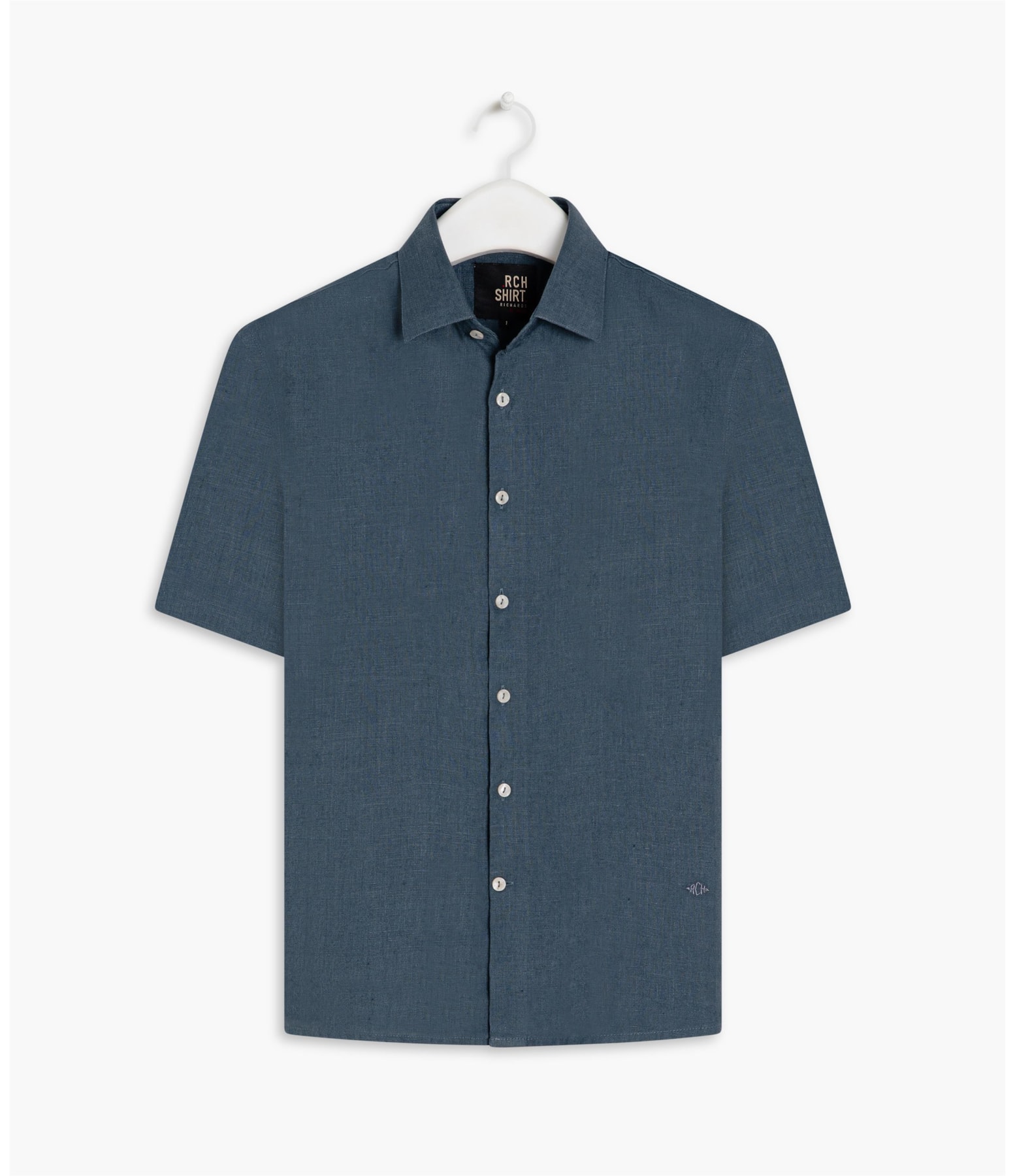 Camisa  Puro Linho  Unicolor Marinho