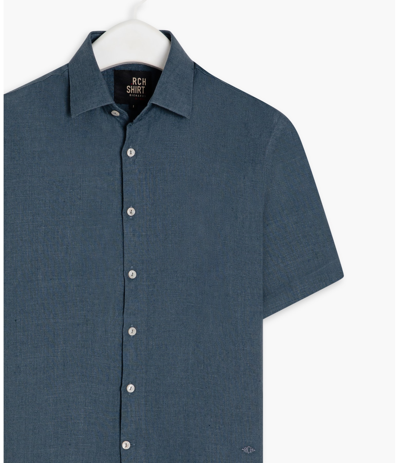Camisa  Puro Linho  Unicolor Marinho