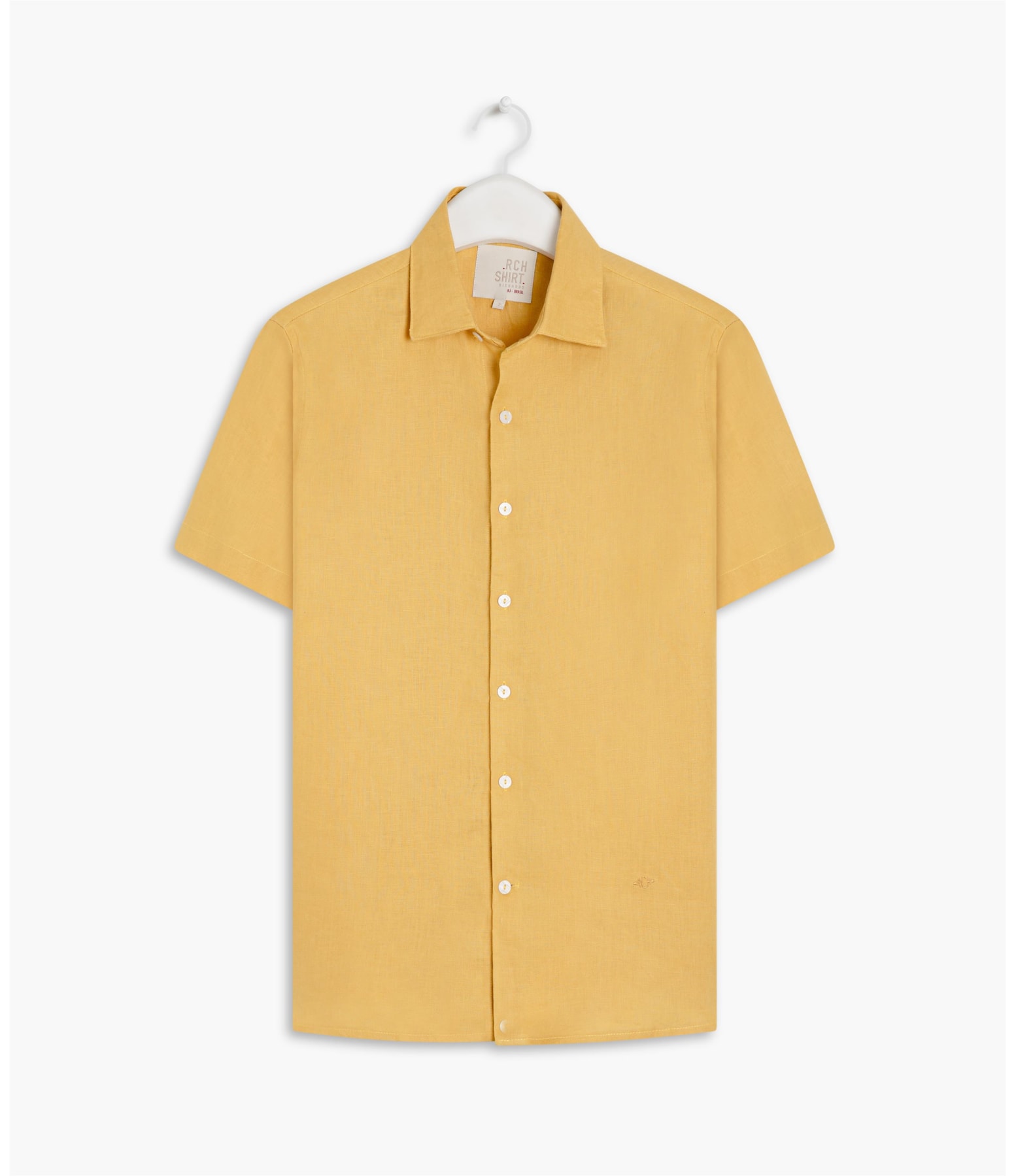 Camisa  Puro Linho  Unicolor Mostarda