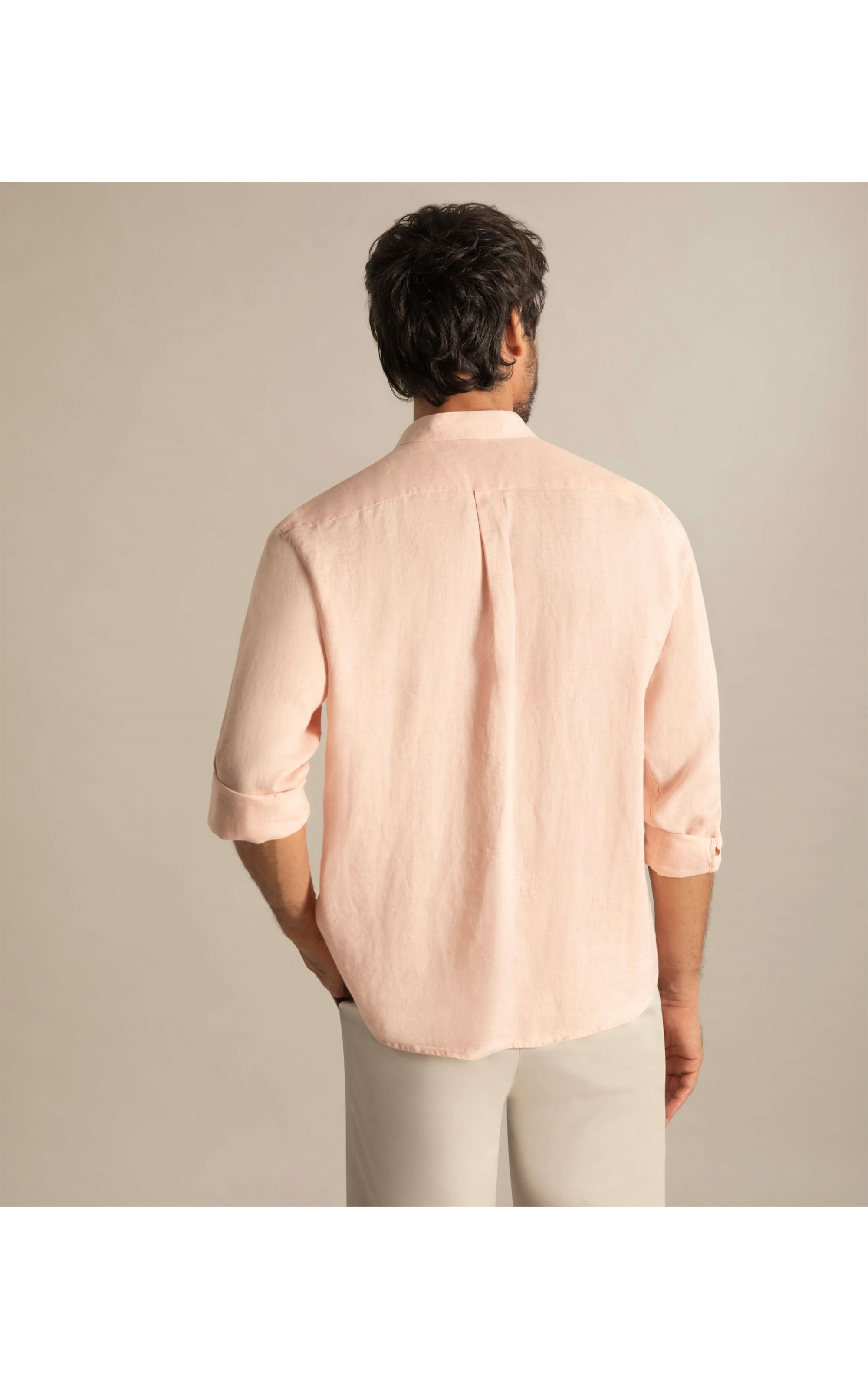 Camisa  Puro Linho  Unicolor Nude